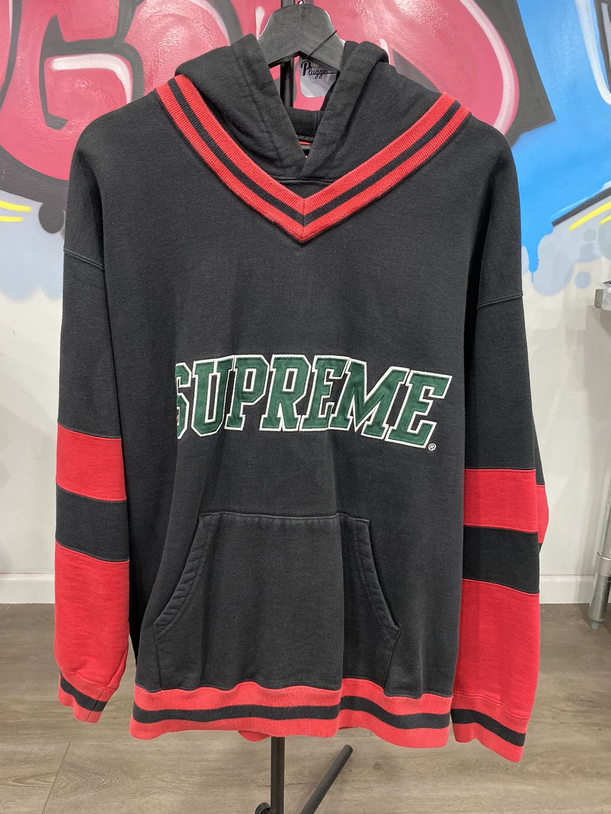 Supreme Supreme Red Green Stripe Hoodie Size US M / EU 48-50 / 2 - 1 Thumbnail