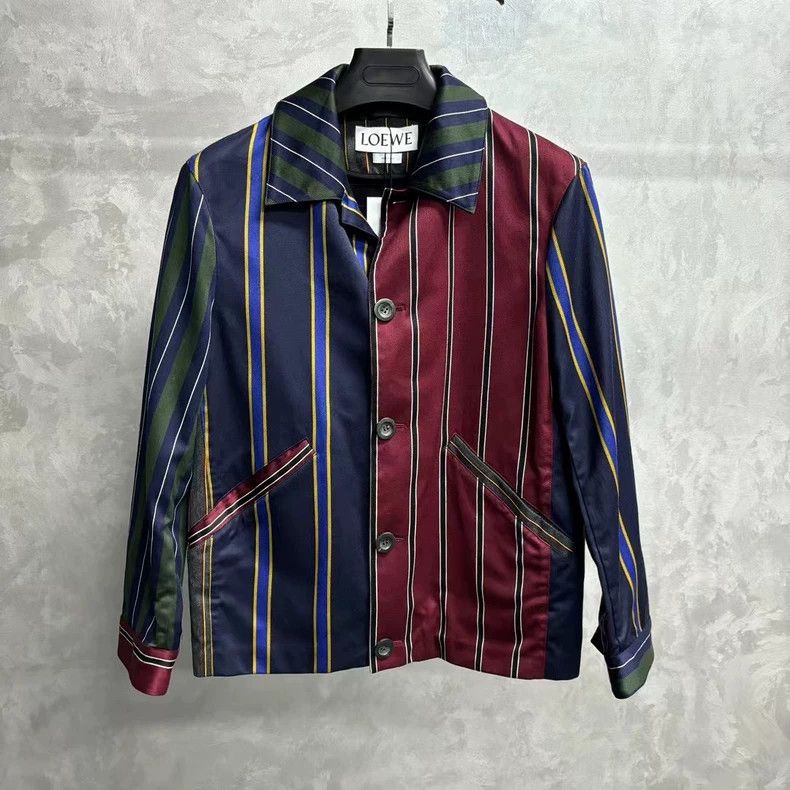 Loewe Loewe Colorblock Stripe Logo Shirt Jacket Size US XS / EU 42 / 0 - 1 Thumbnail