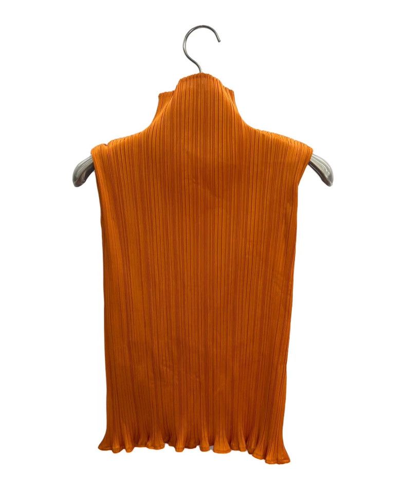 Issey Miyake Issey Miyake size:3 Orange ruffled sleeveless top Size XS / US 0-2 / IT 36-38 - 2 Thumbnail