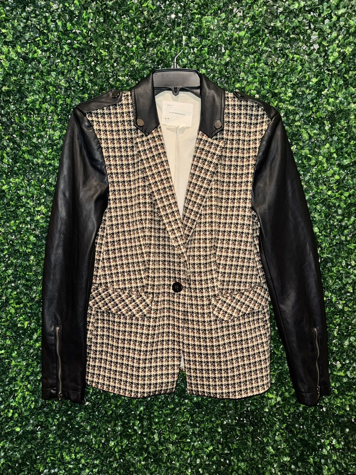 Other Anthropologie houndstooth/tweed body blazer. Size S Size US S / EU 44-46 / 1 - 1 Thumbnail