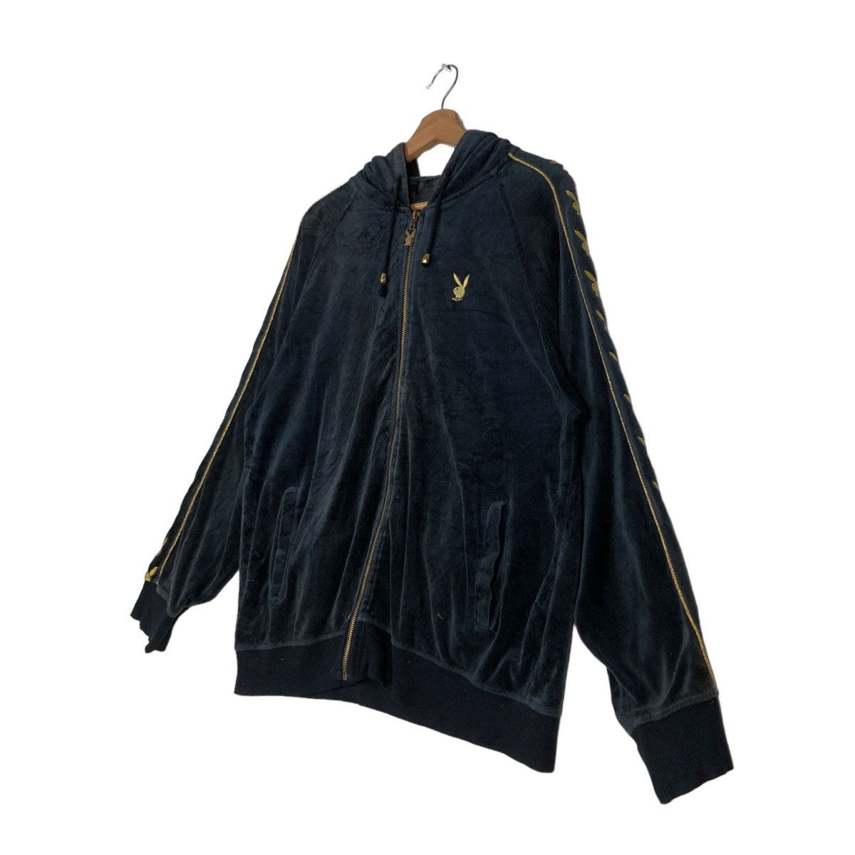 Japanese Brand 🔥Vtg Velvet Jacket Playboy Side Tape Design Big Logo Size US L / EU 52-54 / 3 - 9 Thumbnail