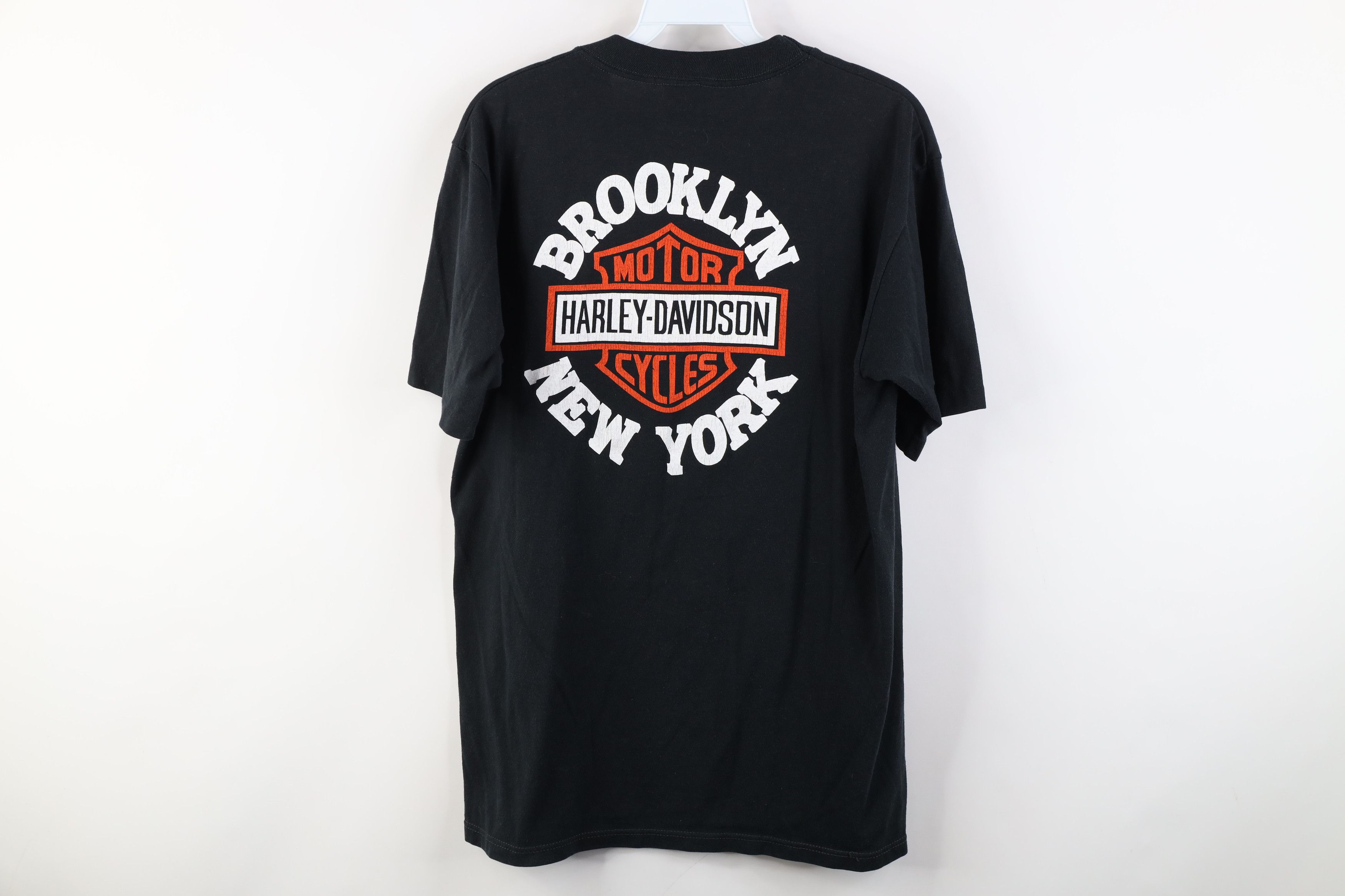 Harley Davidson Vintage 80s Harley Davidson Brooklyn New York T-Shirt USA Size US L / EU 52-54 / 3 - 13 Thumbnail