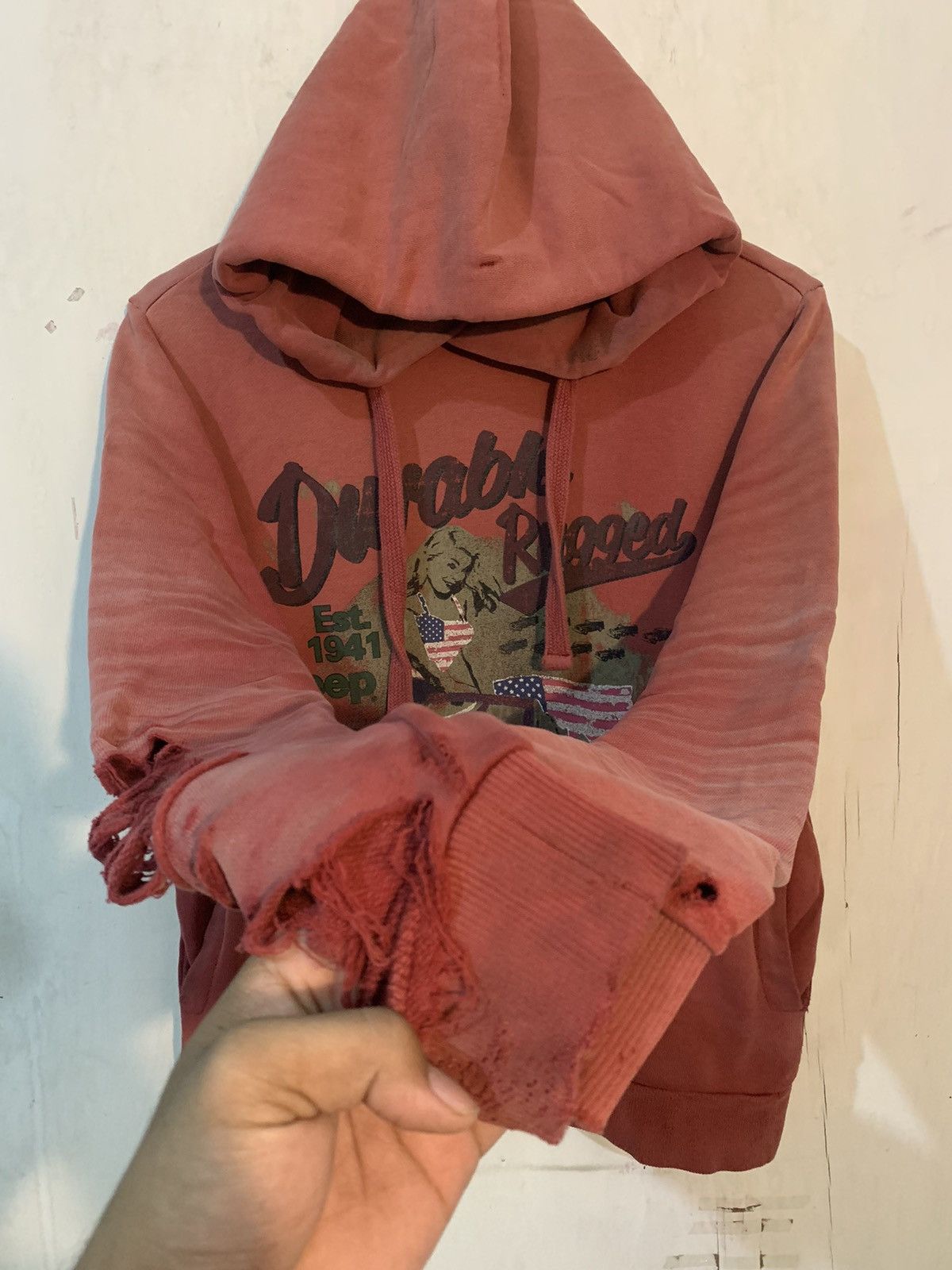 Hysteric Glamour × Jeep × Vintage Vintage Jeep 70s Distressed Faded Cut Hoodie Size US S / EU 44-46 / 1 - 3 Thumbnail