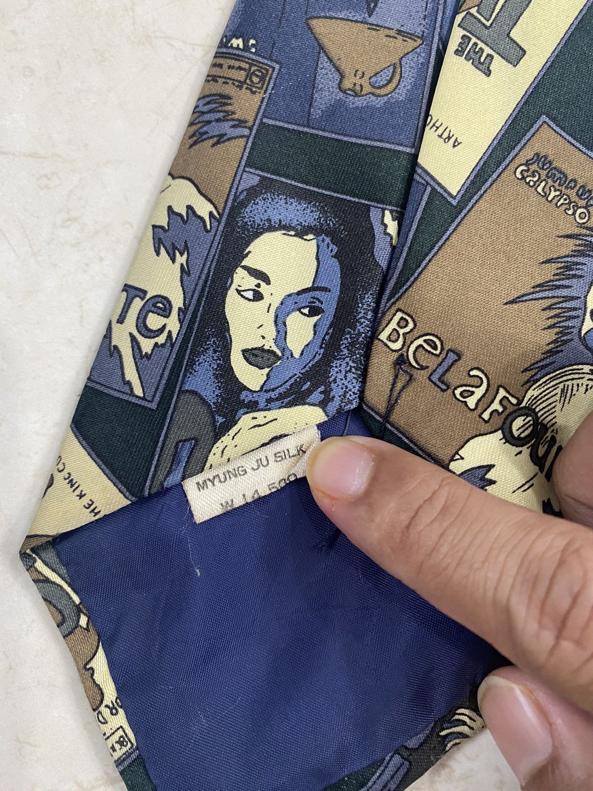 Vintage 💥VINTAGE MERCEDES high fashion hand made neck tie silk ties Size ONE SIZE - 5 Thumbnail