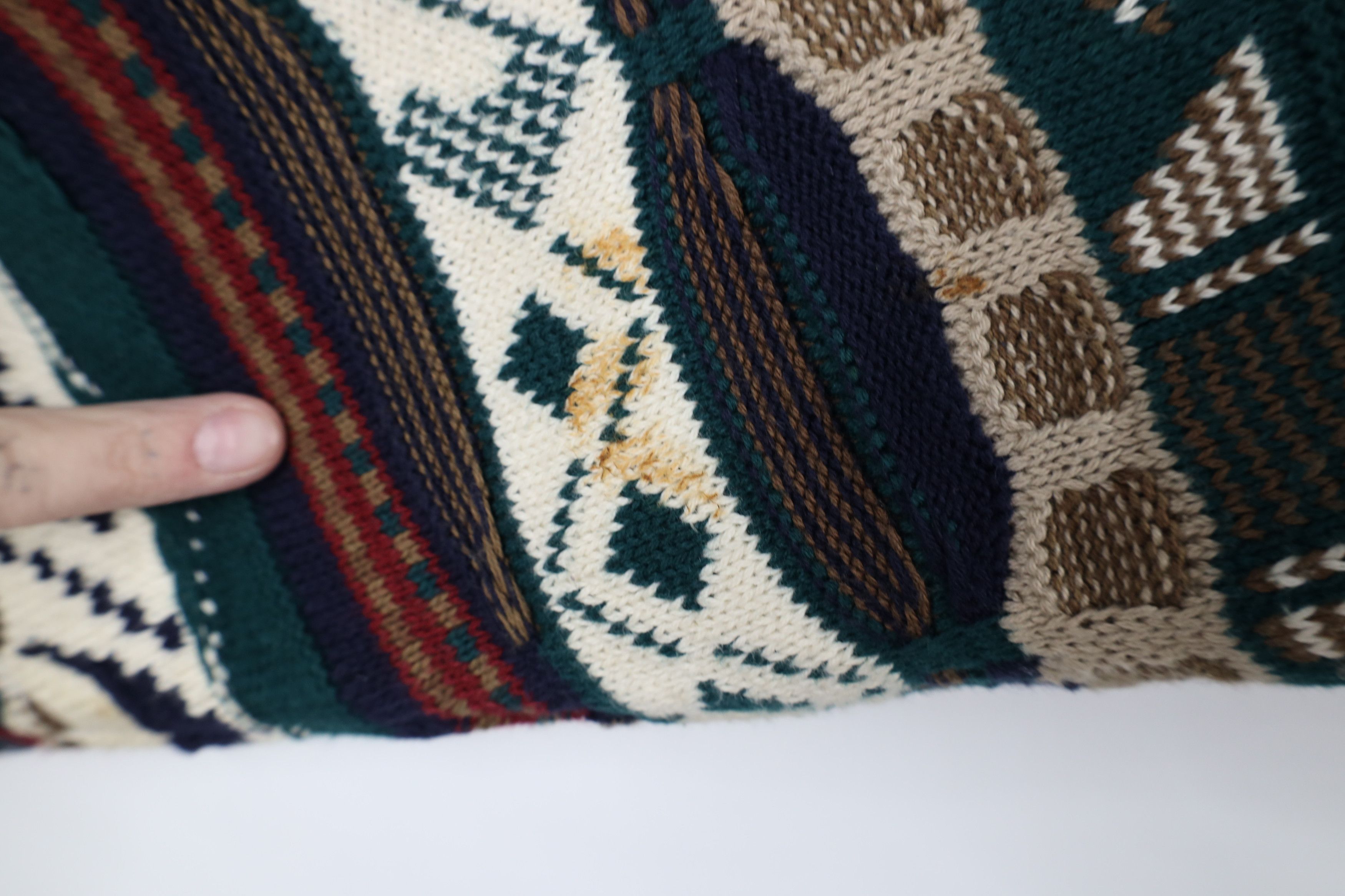 Vintage Vintage 90s Coogi Style Rainbow Striped Knit Sweater Size US L / EU 52-54 / 3 - 5 Thumbnail