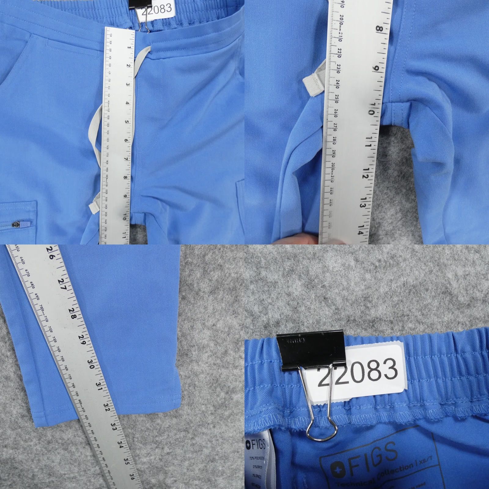 Vintage VINTAGE Figs Technical Collection Scrub Pants Womens Extra Small Blue w Drawstring XS Emergency? Size 26" / US 2 / IT 38 - 8 Thumbnail