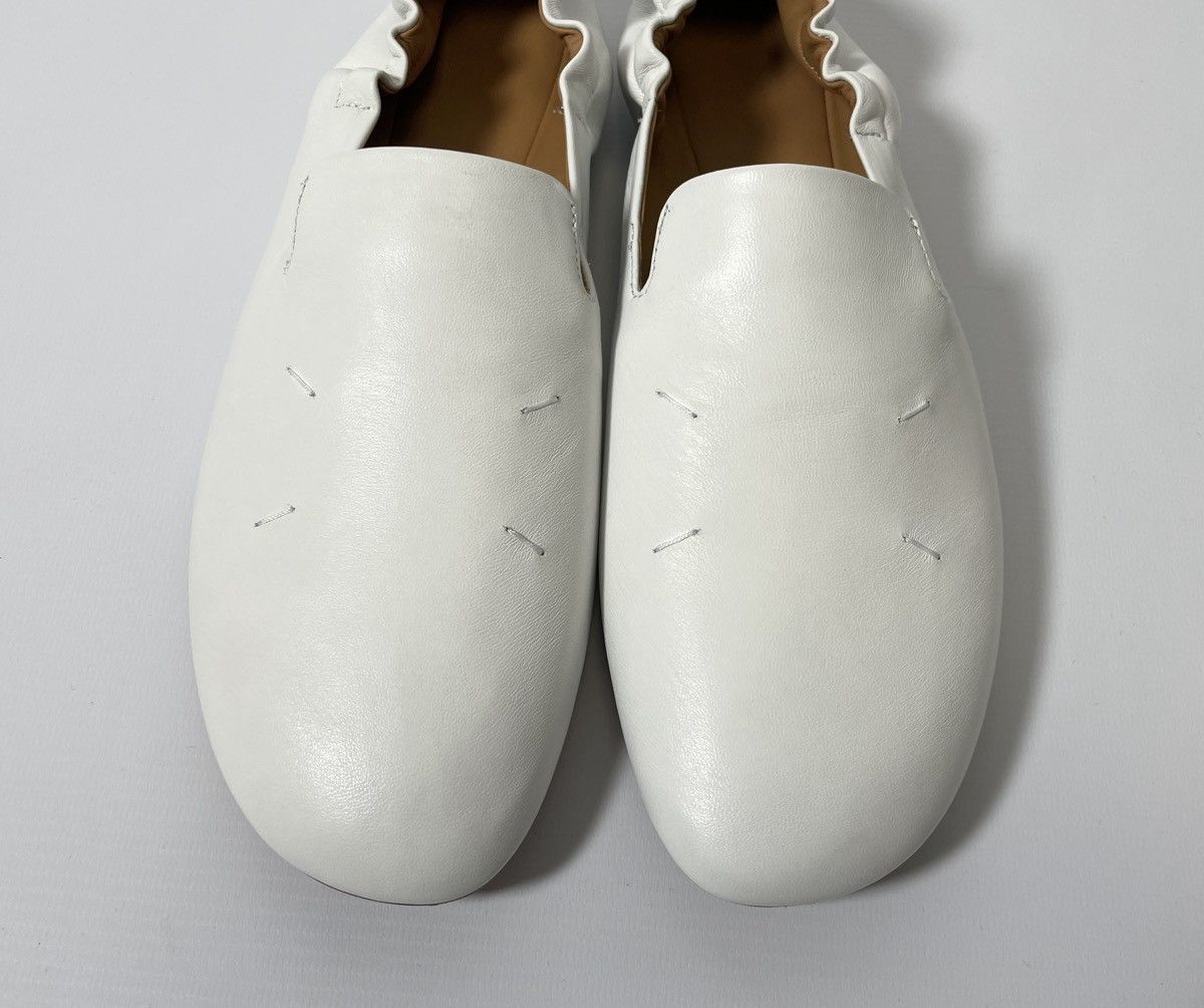 Maison Margiela S/S 21 White Leather Ballet Pump Loafers Size US 10 / IT 40 - 5 Thumbnail