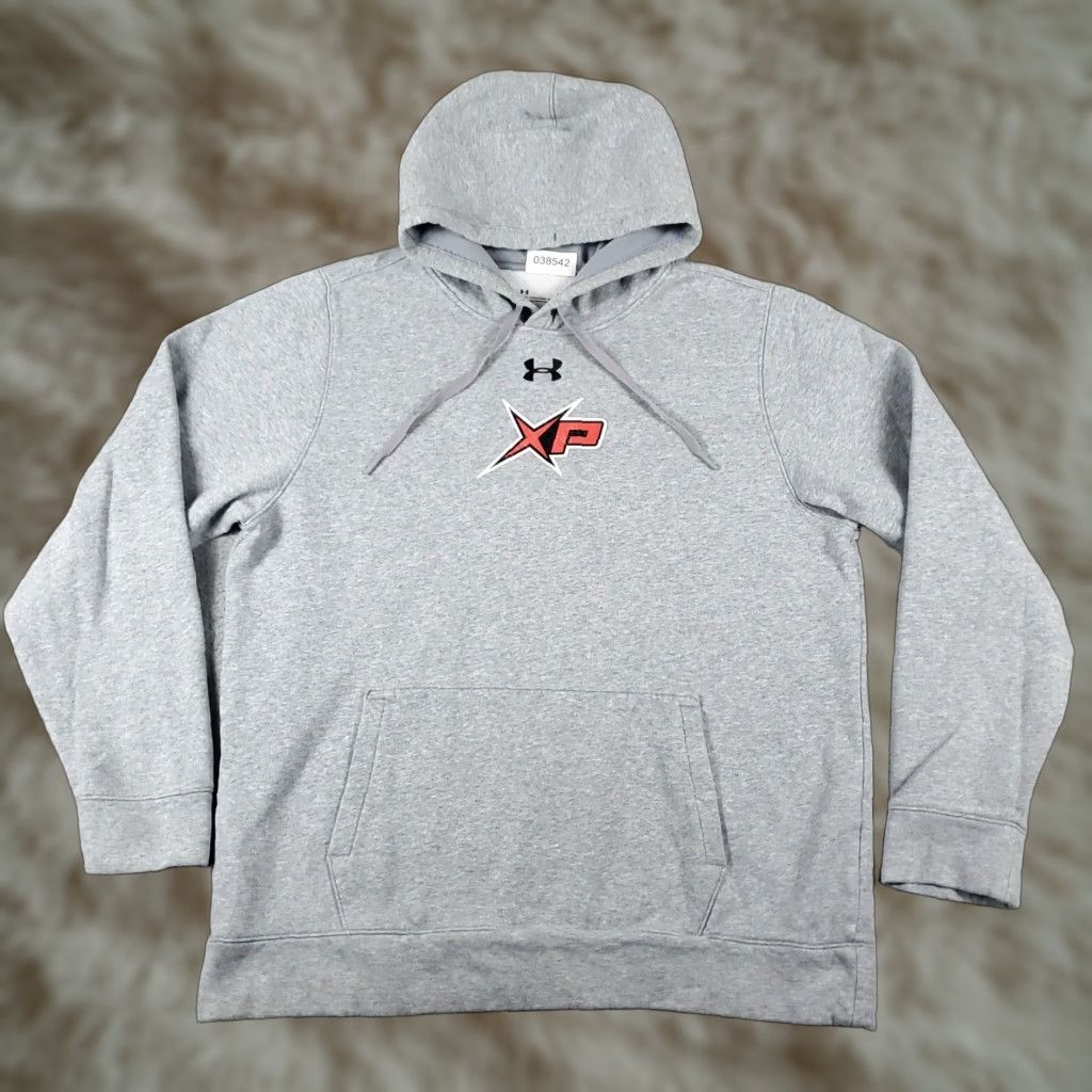 Under Armour Under Armour Hoodie Mens Large Gray Pullover Sweatshirt Fleece Long Sleeve Size US L / EU 52-54 / 3 - 1 Thumbnail