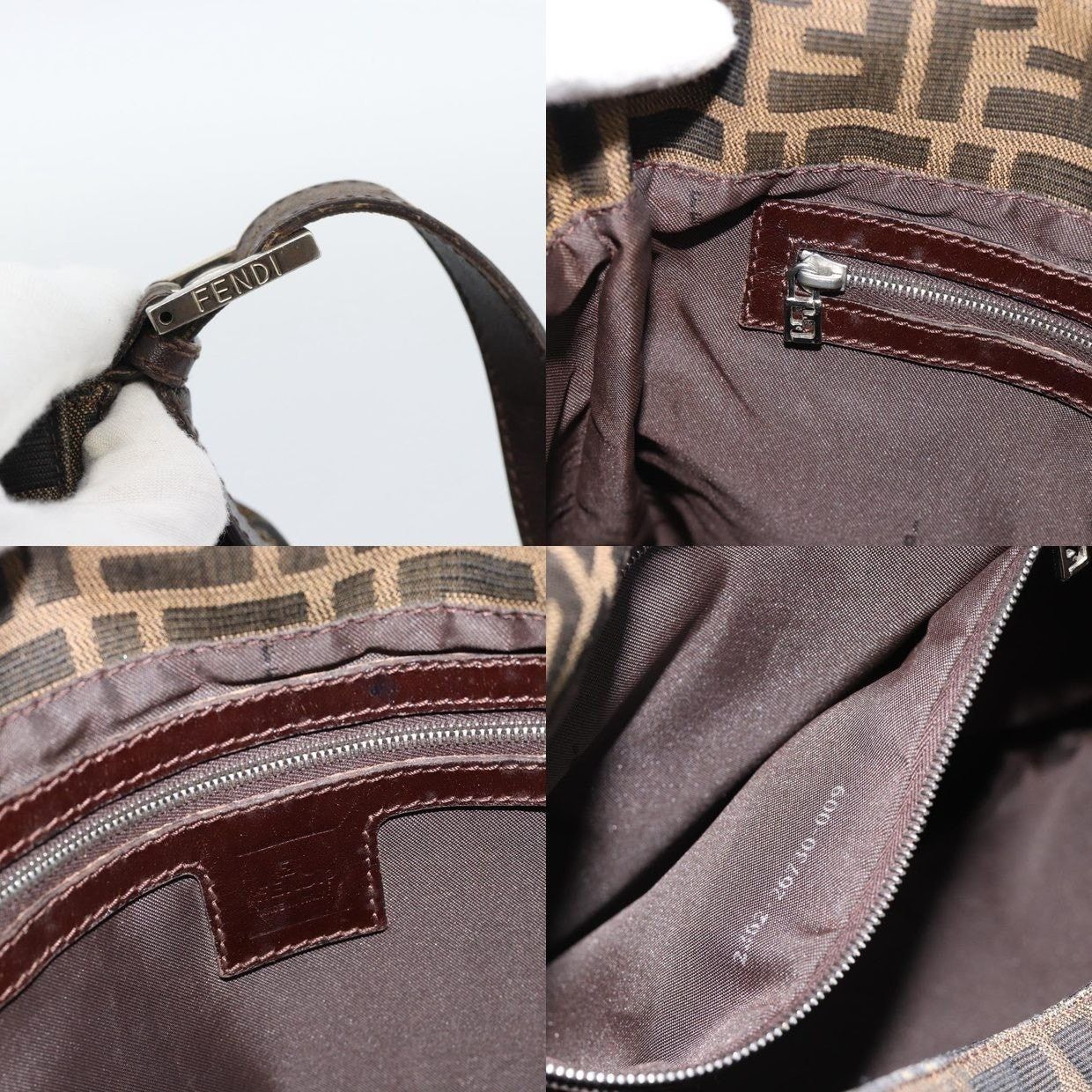 Fendi Fendi Zucca Mamma Baguette Shoulder Bag Black Size ONE SIZE - 10 Thumbnail