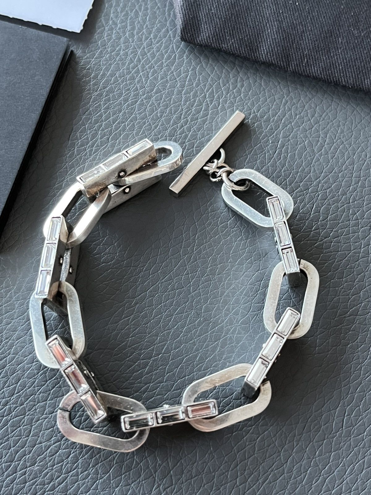 Saint Laurent Paris Saint Laurent Runway Brass Metal Distressed Punk Bracelet Size ONE SIZE - 1 Thumbnail