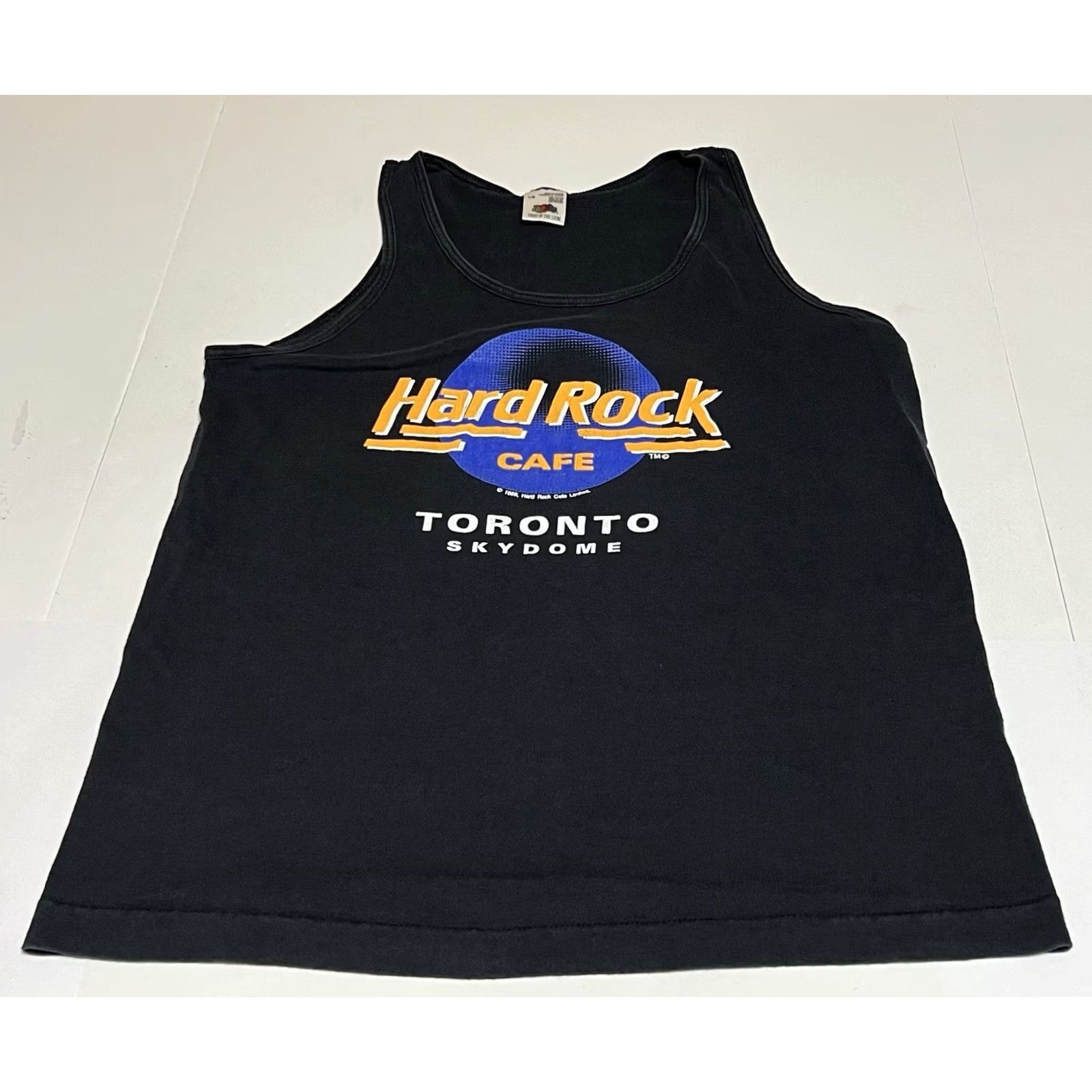 Hard Rock Cafe VINTAGE Hard Rock Cafe Tank Top Shirt L Black 1989 90s Rock Stitch Logo Men Sleeveless Sz L Size US L / EU 52-54 / 3 - 2 Thumbnail