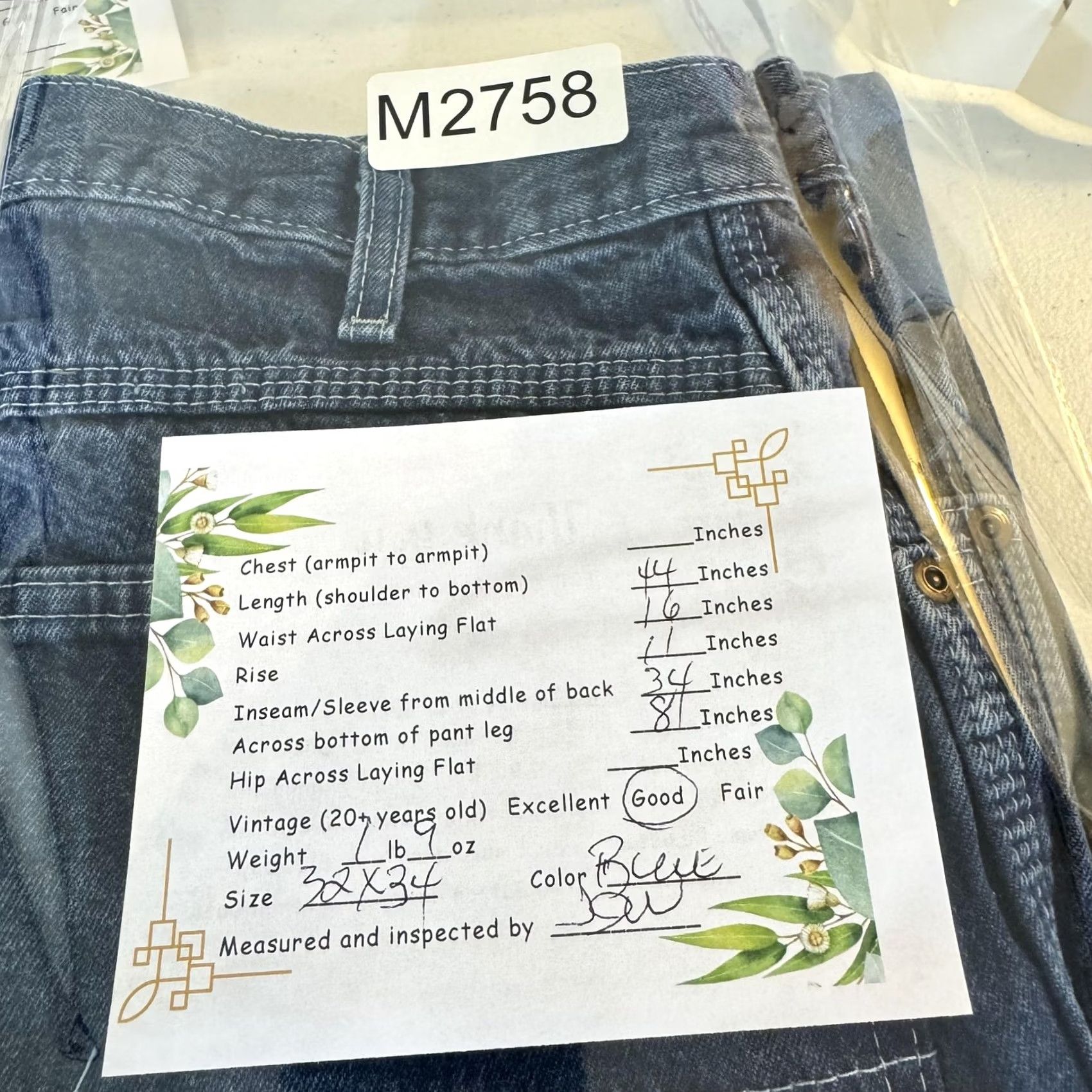Dickies Dickies Jeans Mens 32x34 Blue Carpenter Hammer Loop Utility Denim Size US 32 / EU 48 - 8 Thumbnail