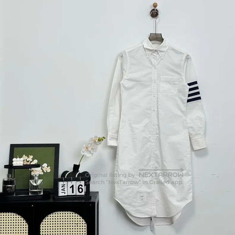 Thom Browne Thom Browne Four-stripe shirt dress Size M / US 6-8 / IT 42-44 - 1 Thumbnail