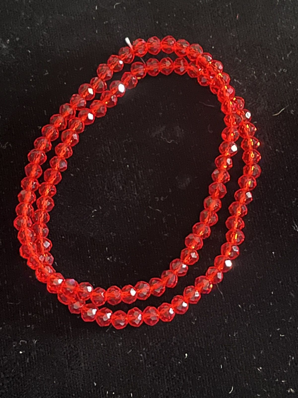 Other Stretch bracelet set red agate and faceted beads set of 4 Size ONE SIZE - 4 Thumbnail