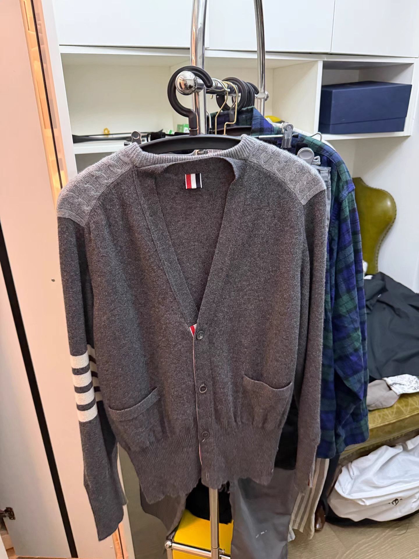 Thom Browne Gray Cable Knit Long Sleeve Sweater Size L Size US L / EU 52-54 / 3 - 2 Thumbnail