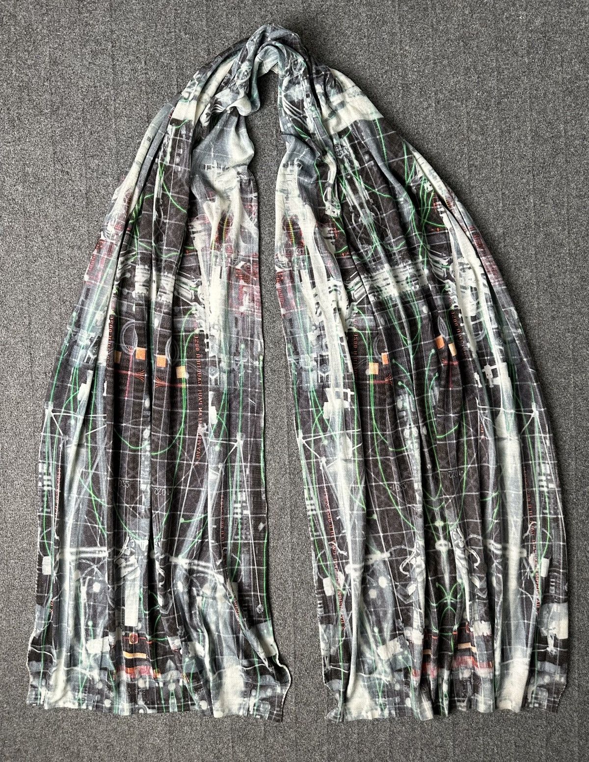 Jean Paul Gaultier Jean Paul Gaultier Monsieur S/S1996 X-Ray Vision Wool Scarf Size ONE SIZE - 4 Thumbnail