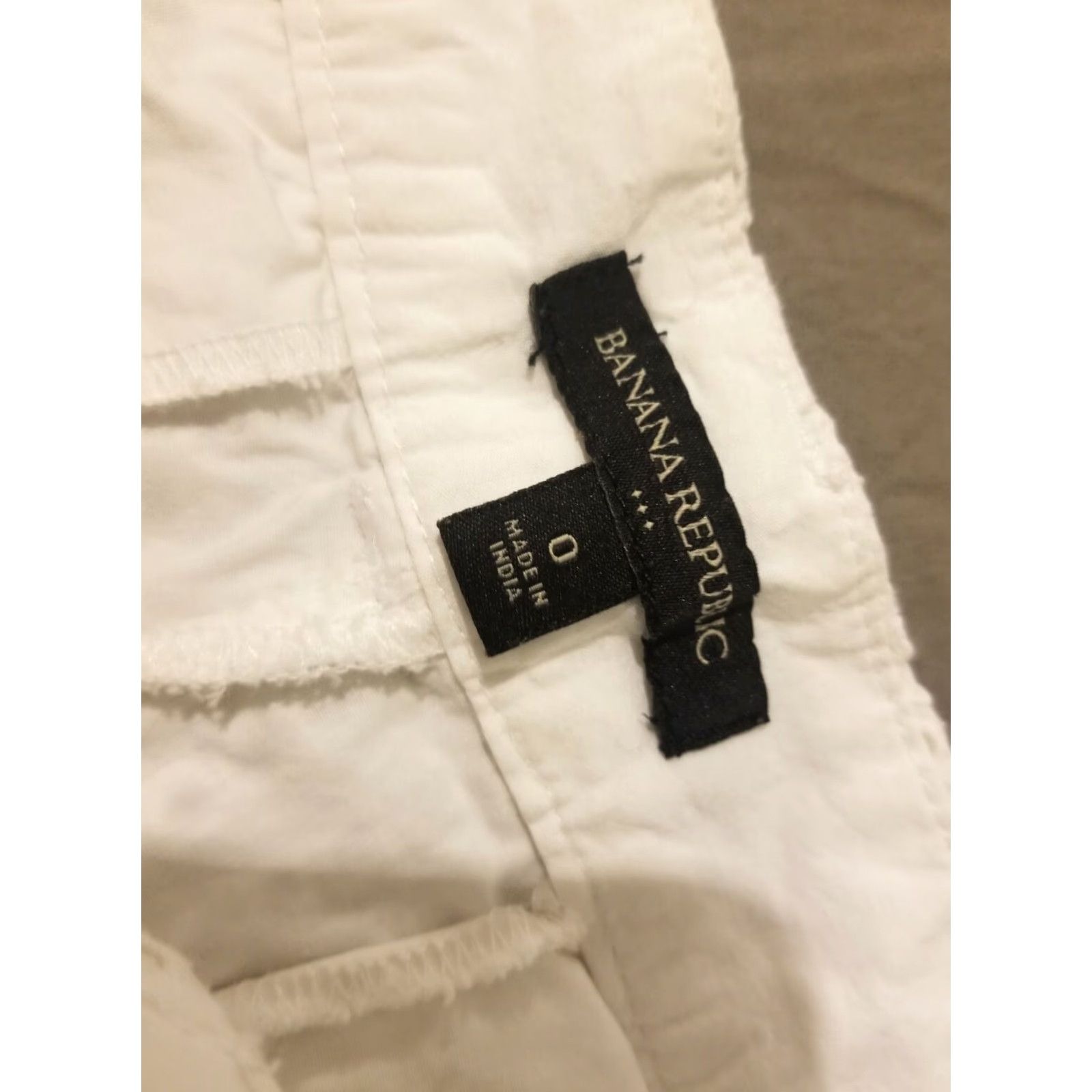 Banana Republic Womens Banana Republic Shorts 0 White Cotton Chino Size 25" / US 0 / IT 36 - 3 Thumbnail
