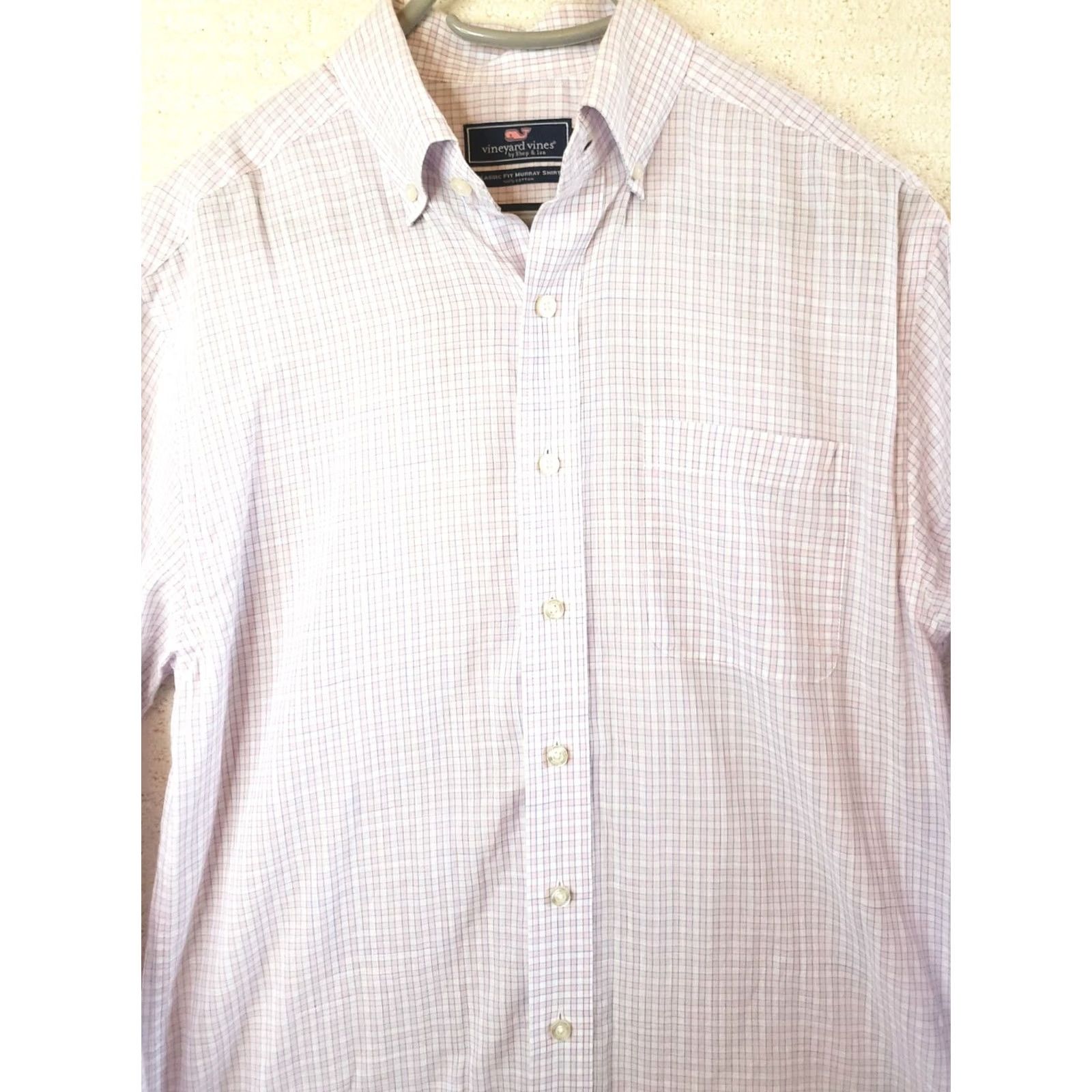 Vineyard Vines Vineyard Vines Murray Shirt Men Small Pink Blue Plaid Slim Fit Long Sleeve Button-Up Shirt Size US S / EU 44-46 / 1 - 3 Thumbnail
