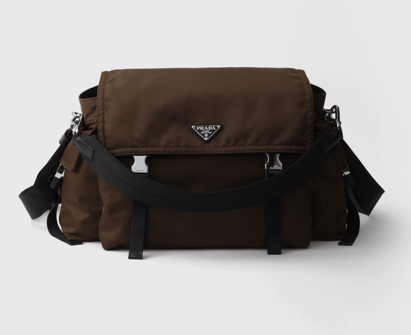 Prada Explore Re-Nylon Messenger Bag Sienna Black Size ONE SIZE - 1 Preview