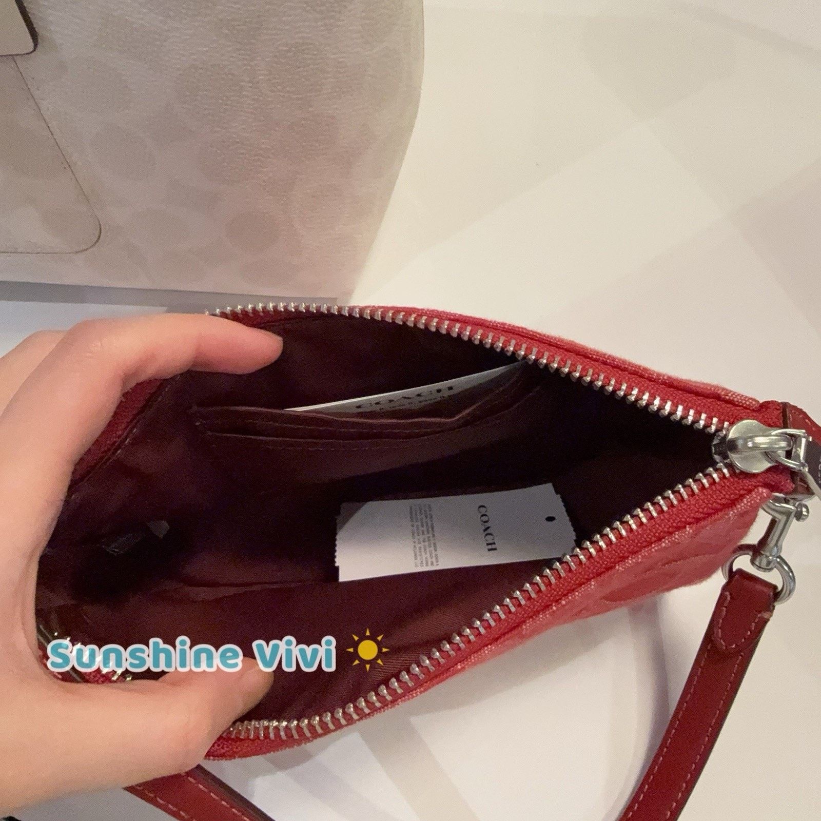 Coach NWT Coach Nolita 19 Signature CCZ48 denim/Silver/True Red Size ONE SIZE - 4 Thumbnail