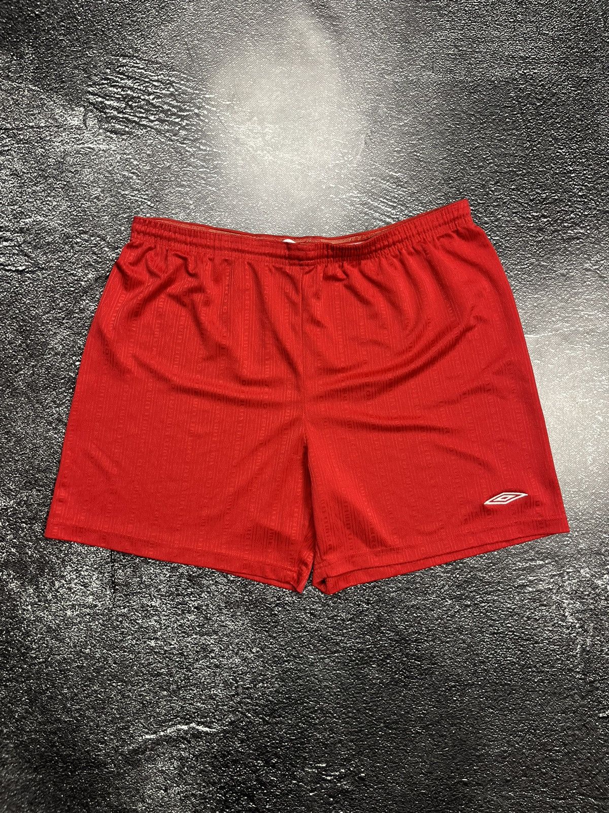 Umbro Vintage Umbro Mens Shorts Monogram Red Dri Fit Y2K Size US 36 / EU 52 - 1 Thumbnail