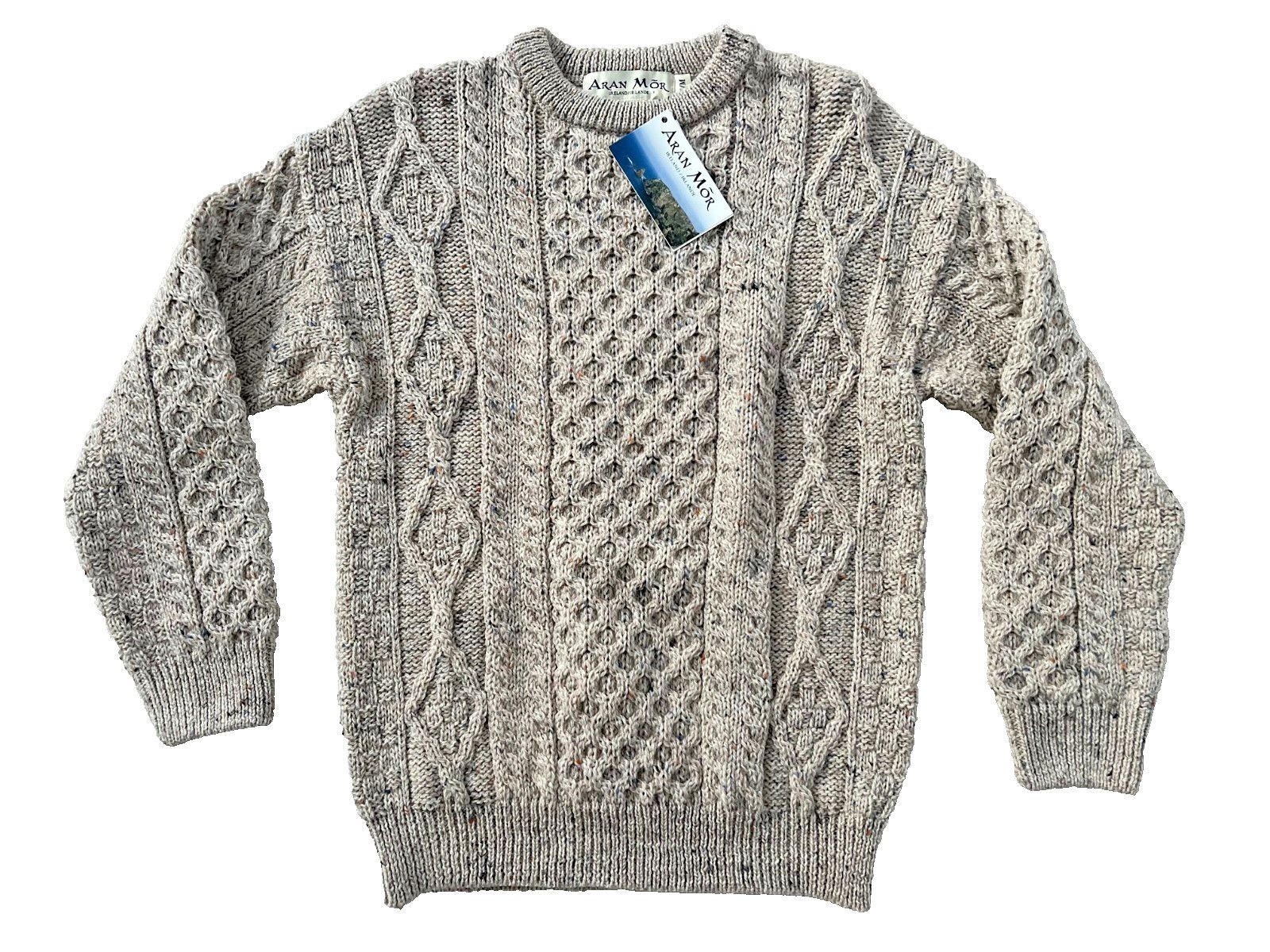 Other Aran Mor Cable Knit Wool Sweater Skiddaw Beige ( M ) Size M / US 6-8 / IT 42-44 - 1 Thumbnail