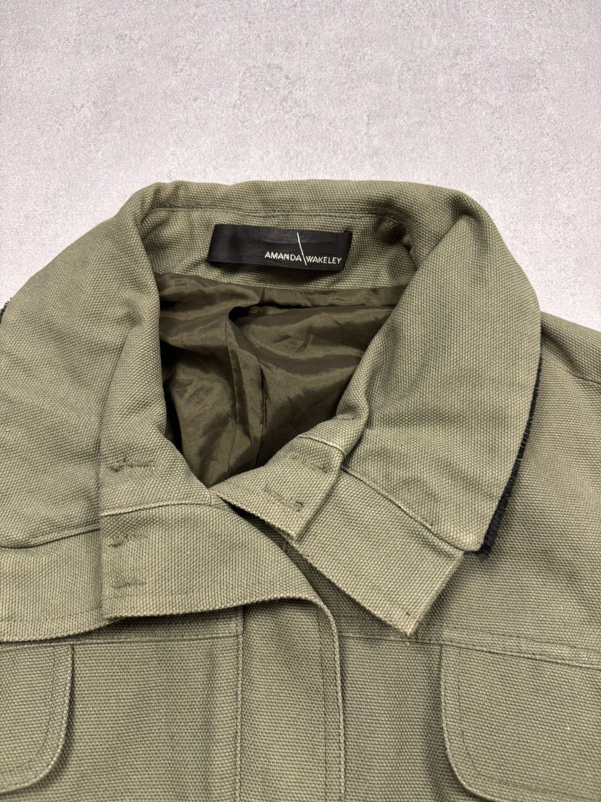 Other Amanda Wakeley Olive Green Belted Utility Jacket Luxury Rare Size M / US 6-8 / IT 42-44 - 10 Thumbnail