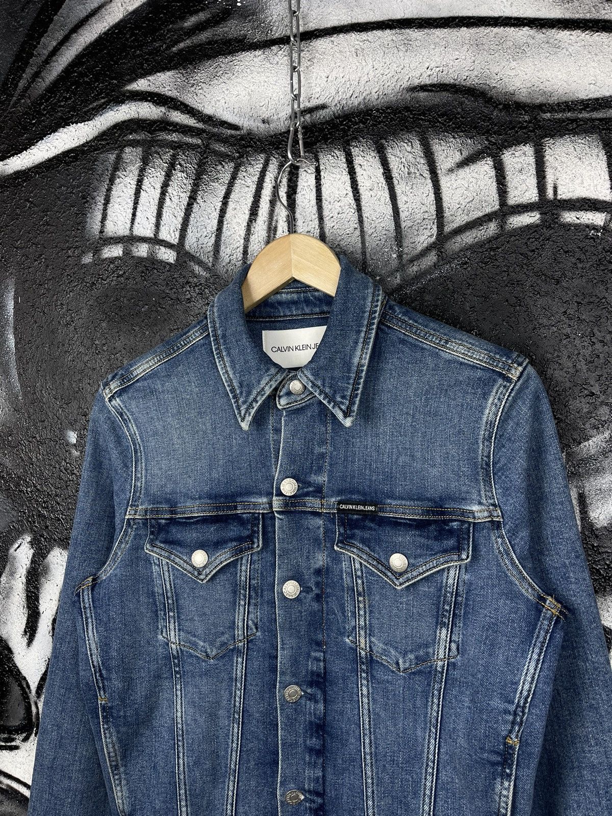 Calvin Klein Calvin Klein Jeans Foundation Trucker Denim Jacket Men’s S Size US S / EU 44-46 / 1 - 3 Thumbnail