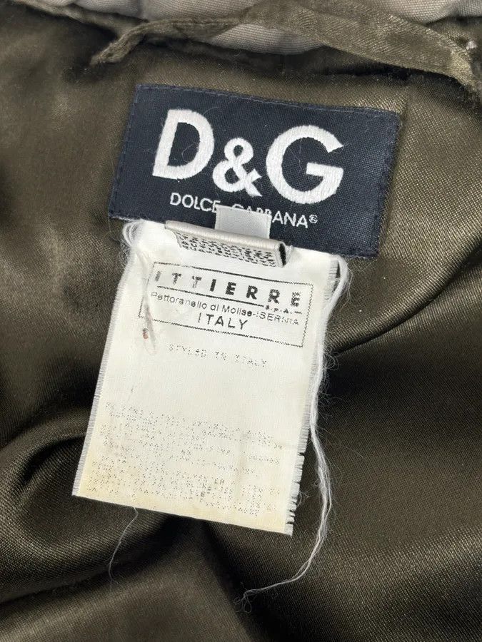Dolce & Gabbana AW2003 Dolce & Gabbana Khaki Fur-Trimmed Military Parka Coat Size US L / EU 52-54 / 3 - 11 Thumbnail