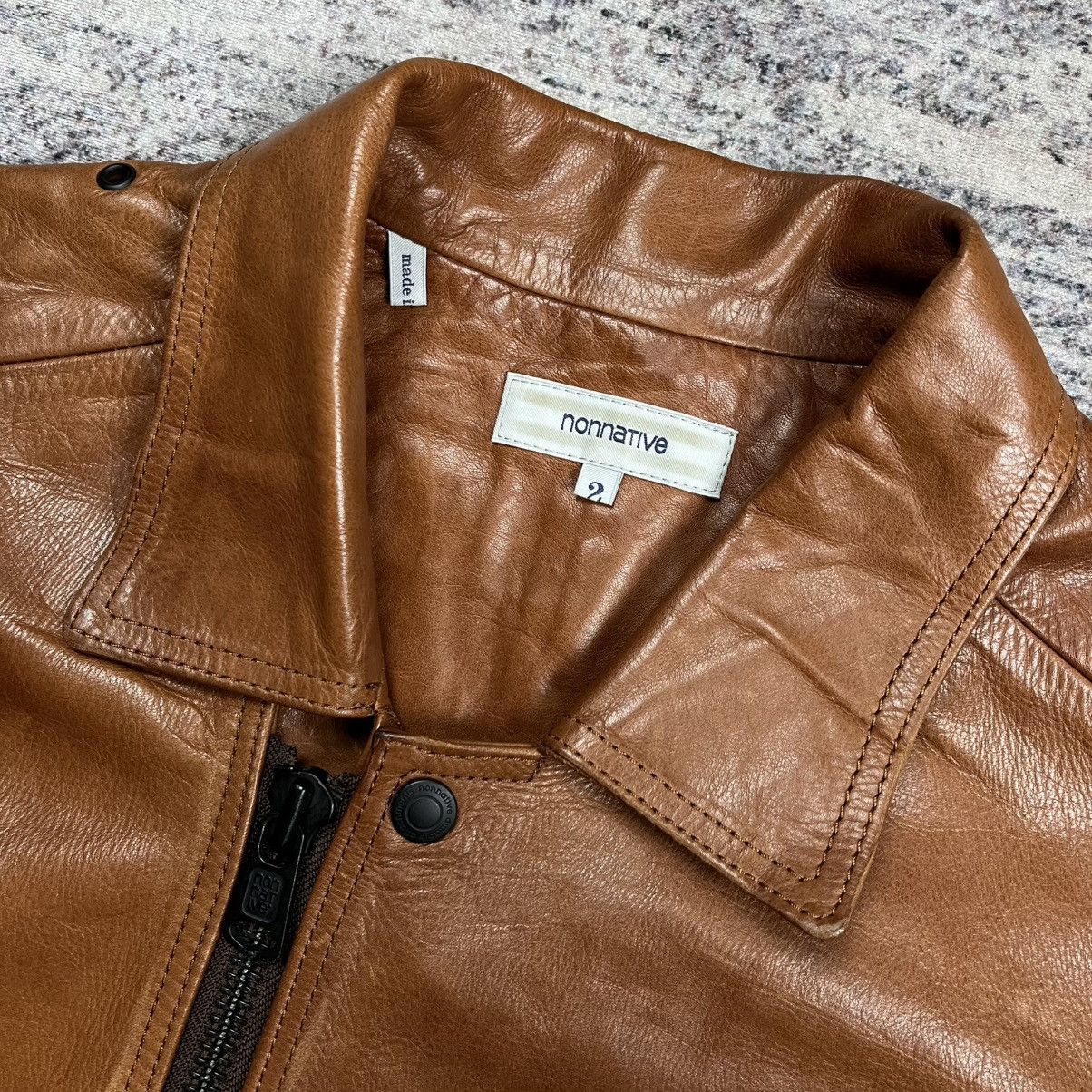 Nonnative Nonnative rider kip cafecto leather jacket Size US M / EU 48-50 / 2 - 7 Thumbnail