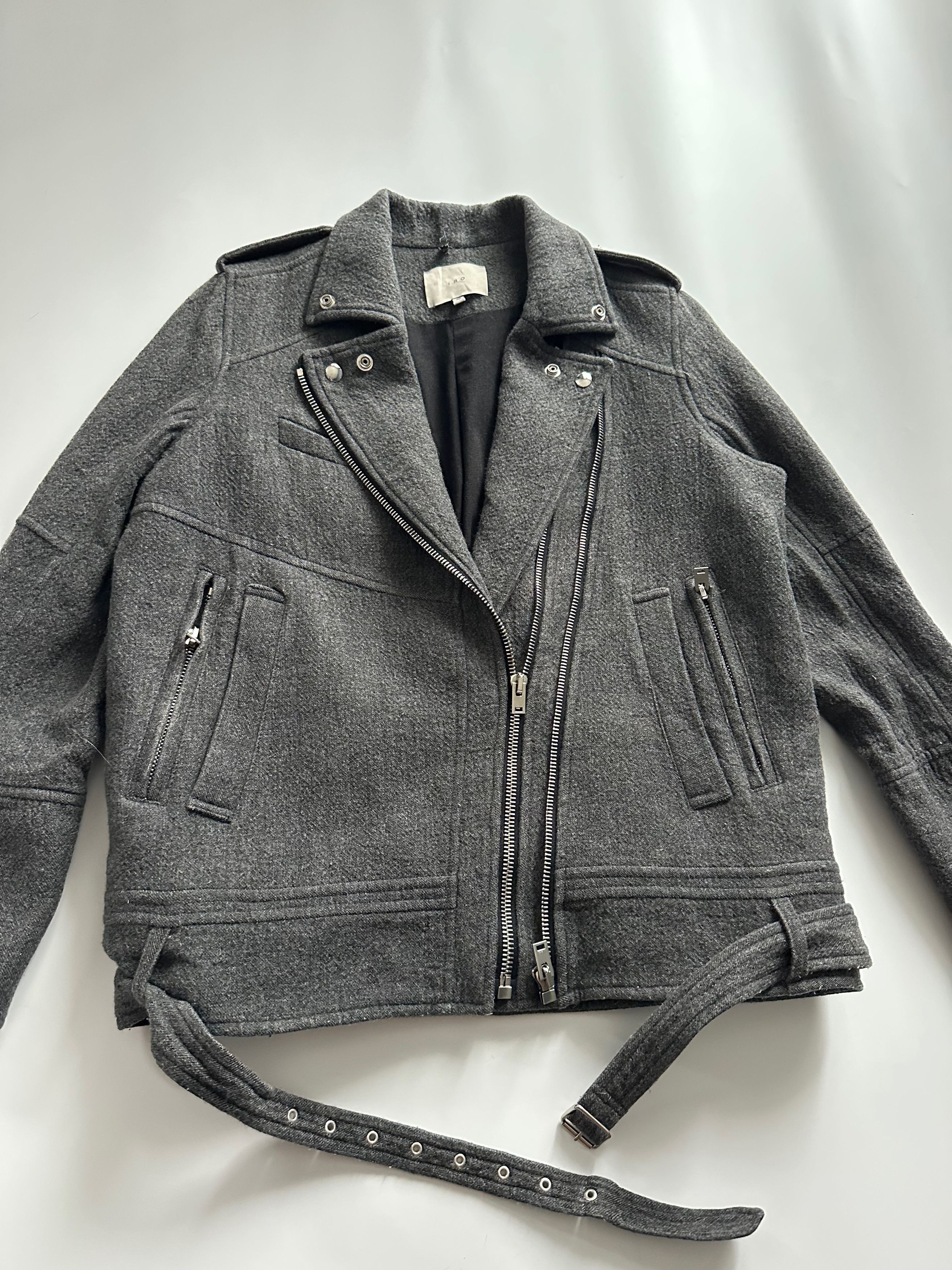 Iro IRO Cidji Wool Blend Bike Style Jacket size 40 Size S / US 4 / IT 40 - 6 Thumbnail