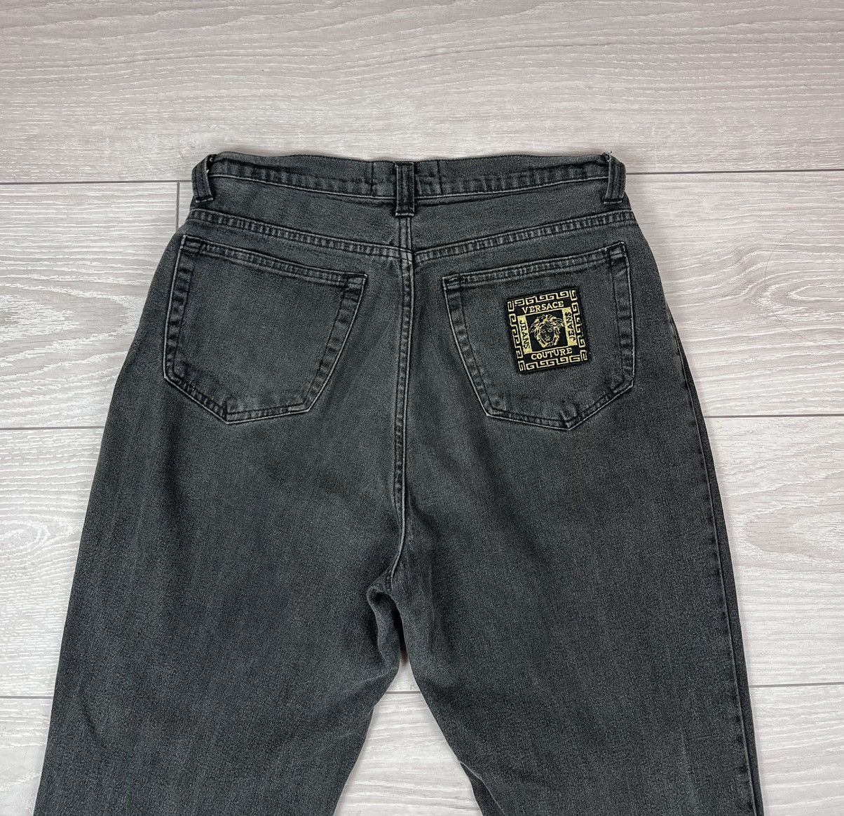 Versace Jeans Couture Versace Jeans Couture Vintage 90s Black Denim Pants Size US 30 / EU 46 - 2 Thumbnail