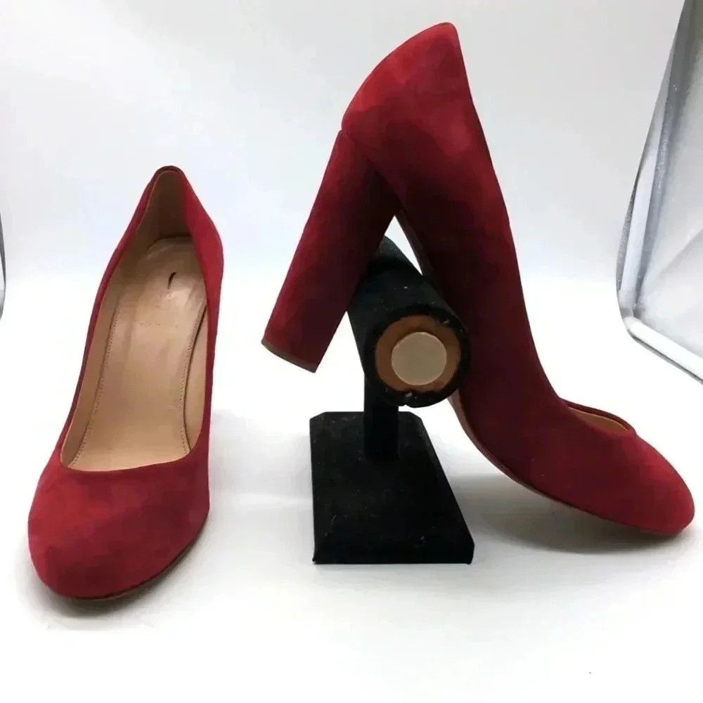 J.Crew J. Crew Etta Suede Pumps dark red Pumps sz 10 Made in Italy Size US 10 / IT 40 - 1 Thumbnail