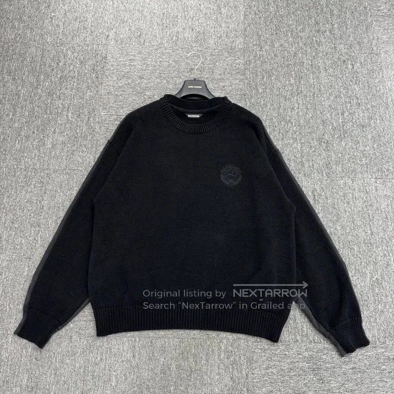 Balenciaga Balenciaga Embroidered Logo Layered Sweater. Size US S / EU 44-46 / 1 - 1 Thumbnail