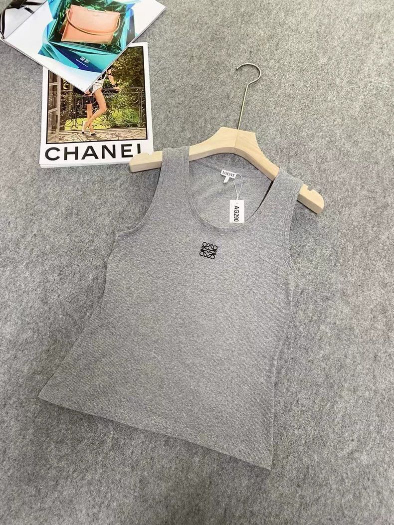 Loewe Loewe Gray Knit Vest with Logo Embroidery Size US L / EU 52-54 / 3 - 7 Thumbnail