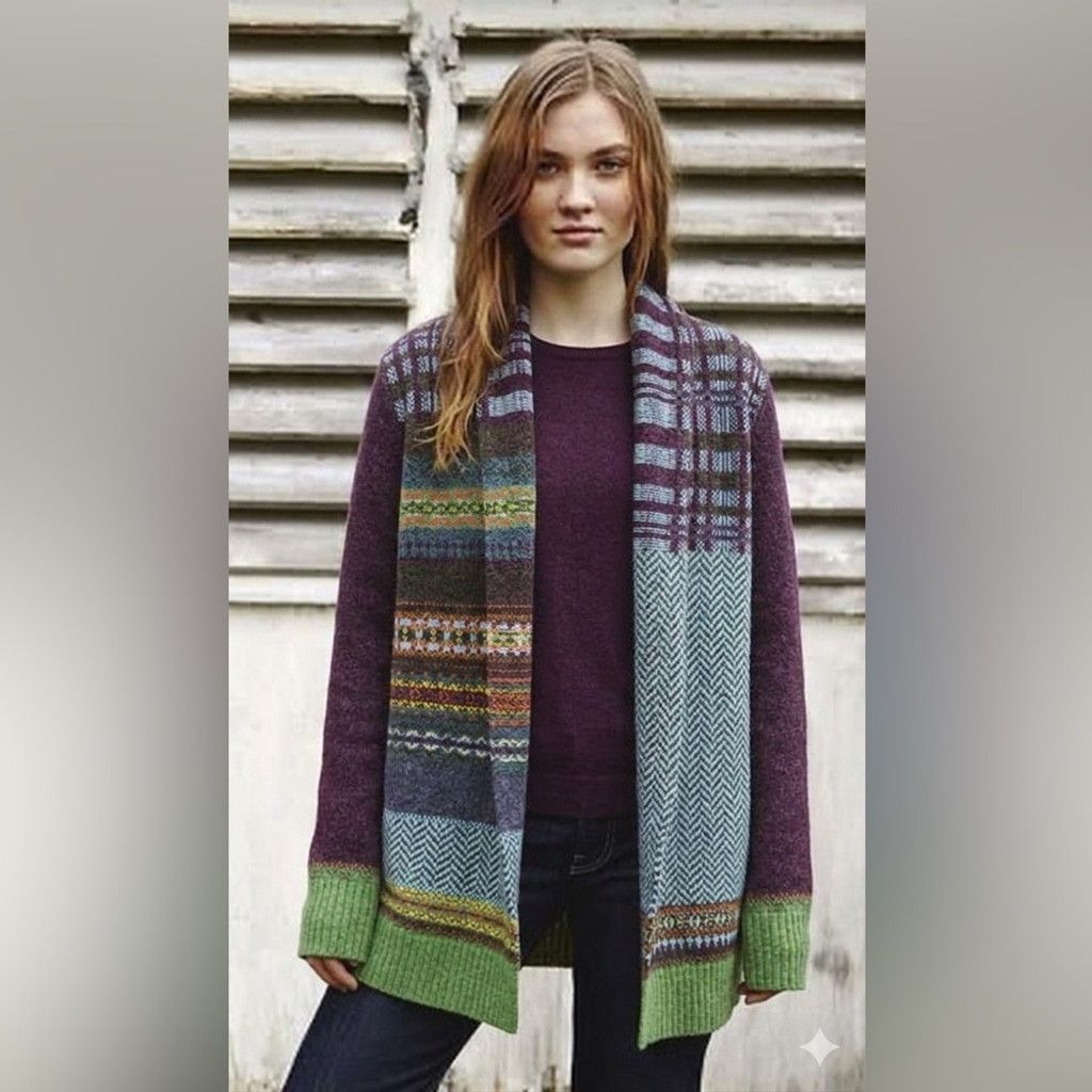 Other NEW Eribe Scotland Pioneer Fairisle Wool Cardigan Size S/M Size S / US 4 / IT 40 - 1 Thumbnail