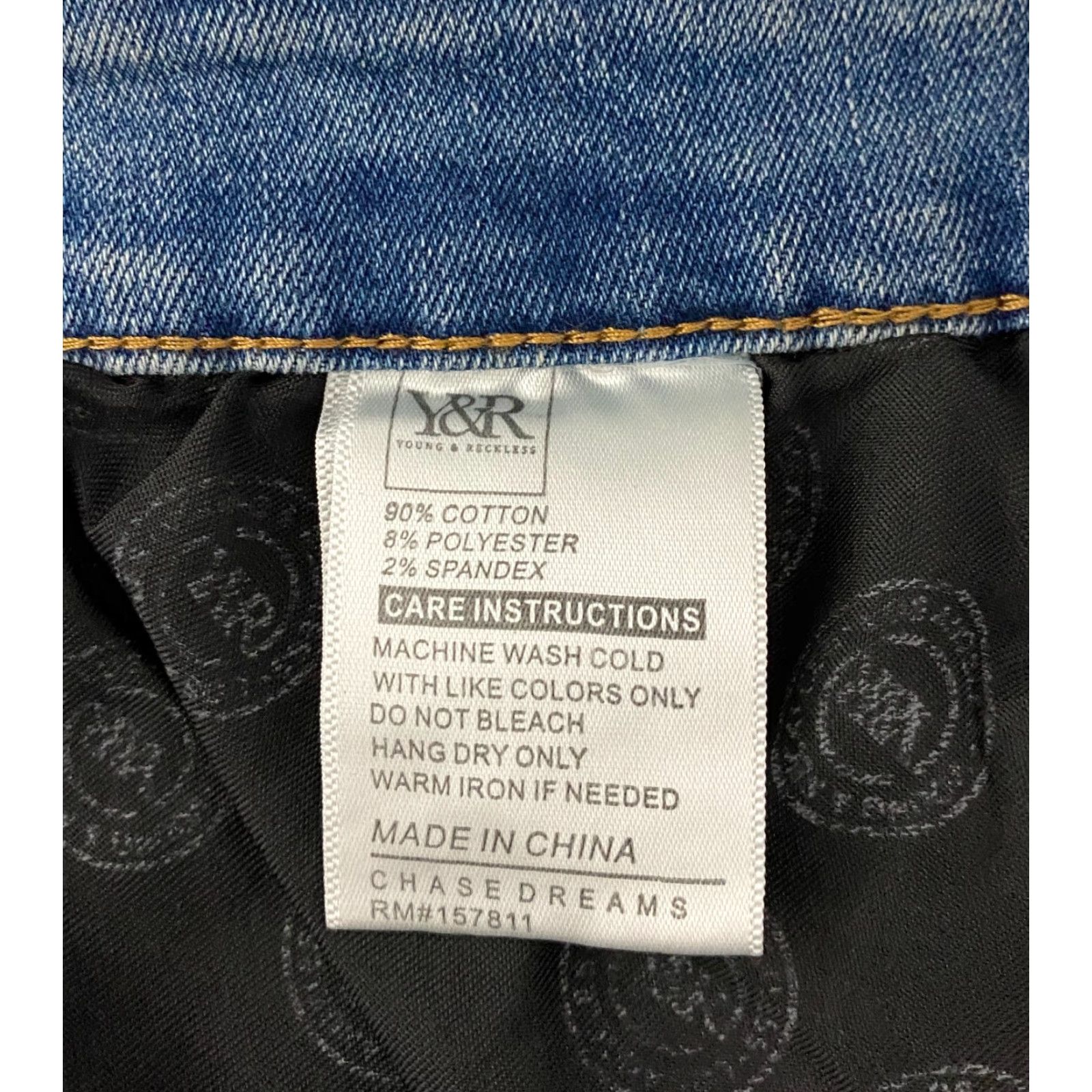 Vintage Y&R Young Reckless Jeans Mens 30 Blue Ripped Distressed Patch Skinny Size US 30 / EU 46 - 7 Thumbnail
