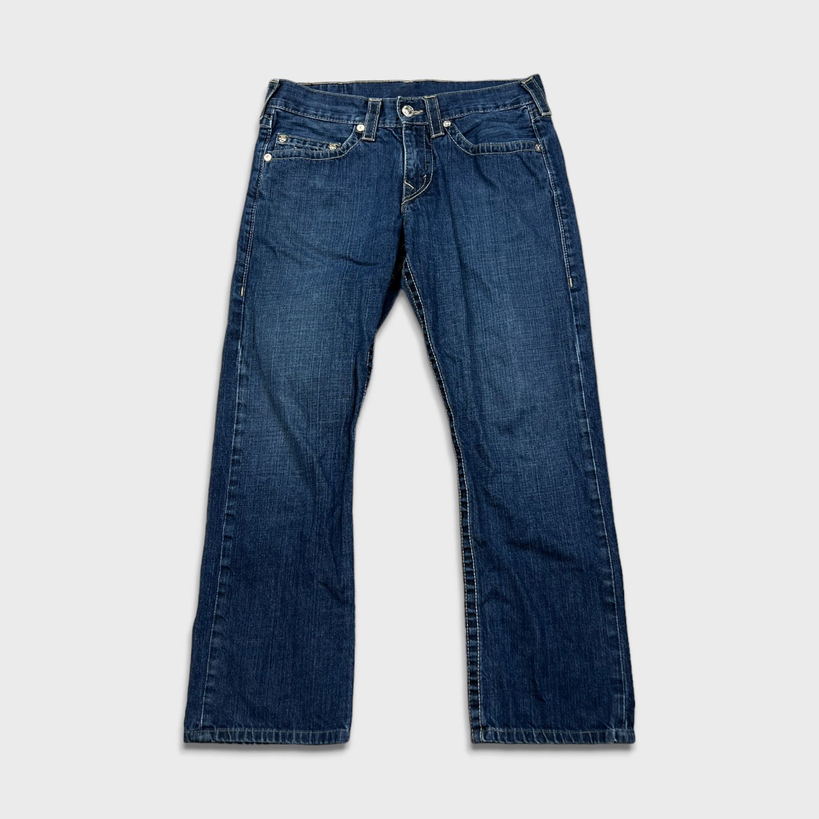 True Religion × Vintage True Religion Jeans 34x29 Straight World Tour USA Denim Pant Size US 34 / EU 50 - 1 Thumbnail