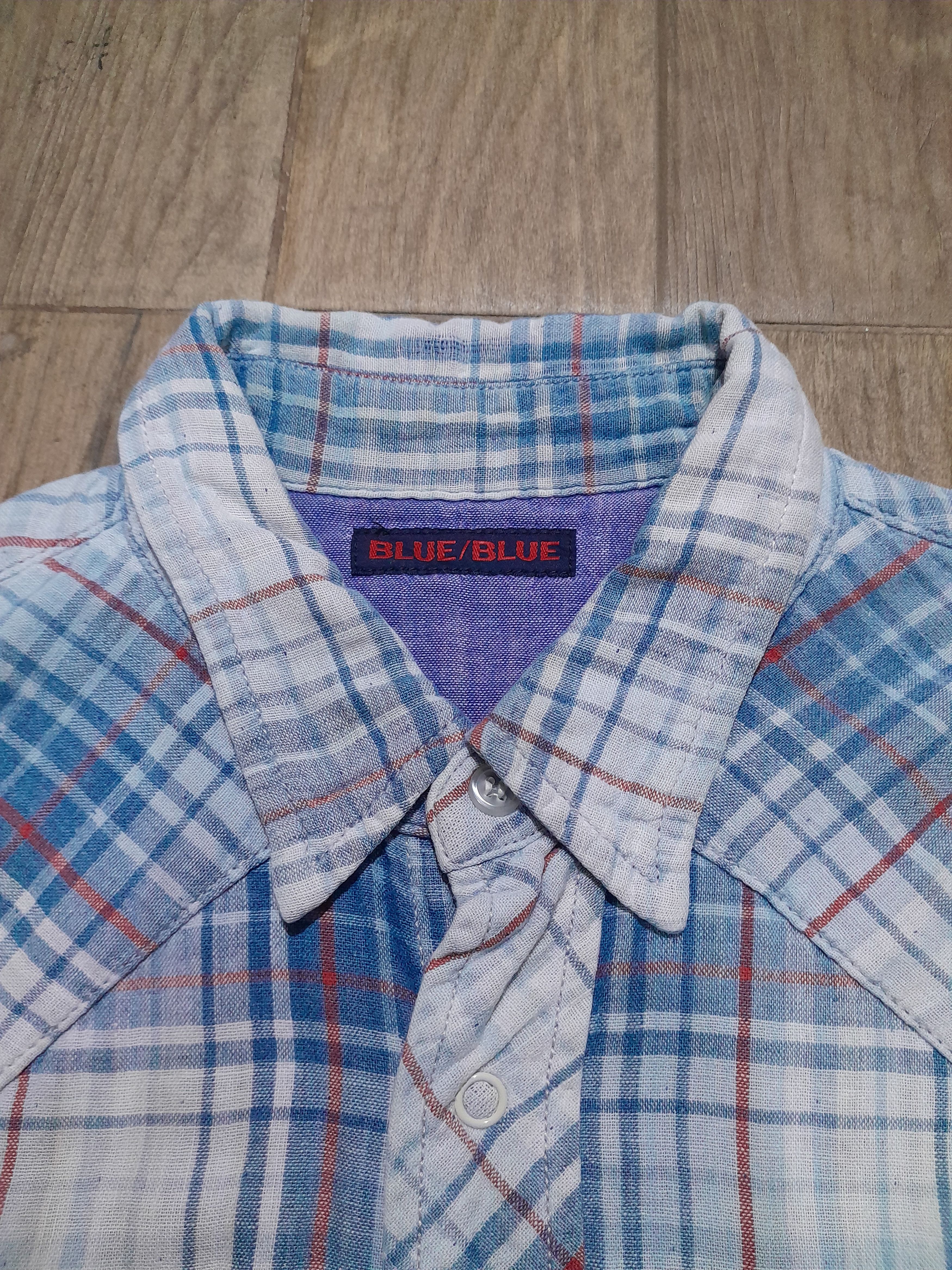 Blue Blue Japan Western Plaid Blue Blue Japan Double Pocket Size M Size US M / EU 48-50 / 2 - 2 Thumbnail