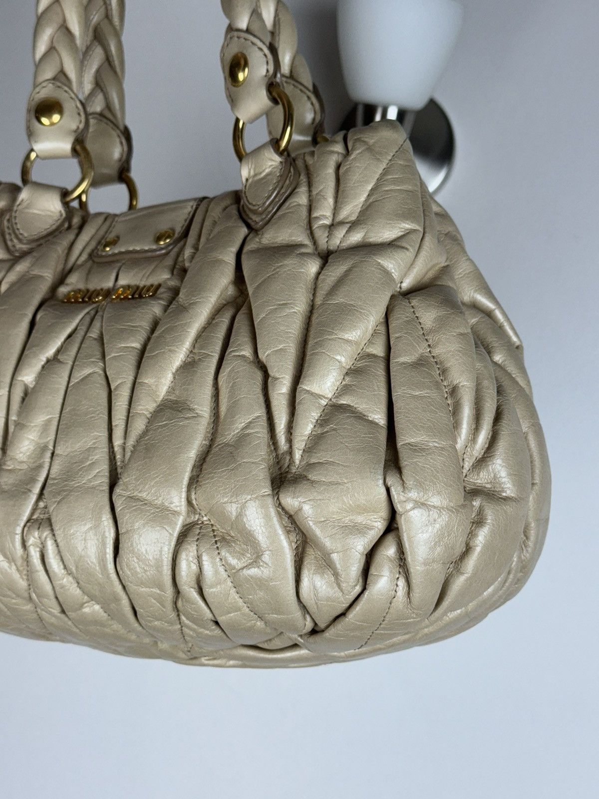 Leather × Miu Miu Leather bag Miu Miu y2k original casual luxury item Size ONE SIZE - 6 Thumbnail