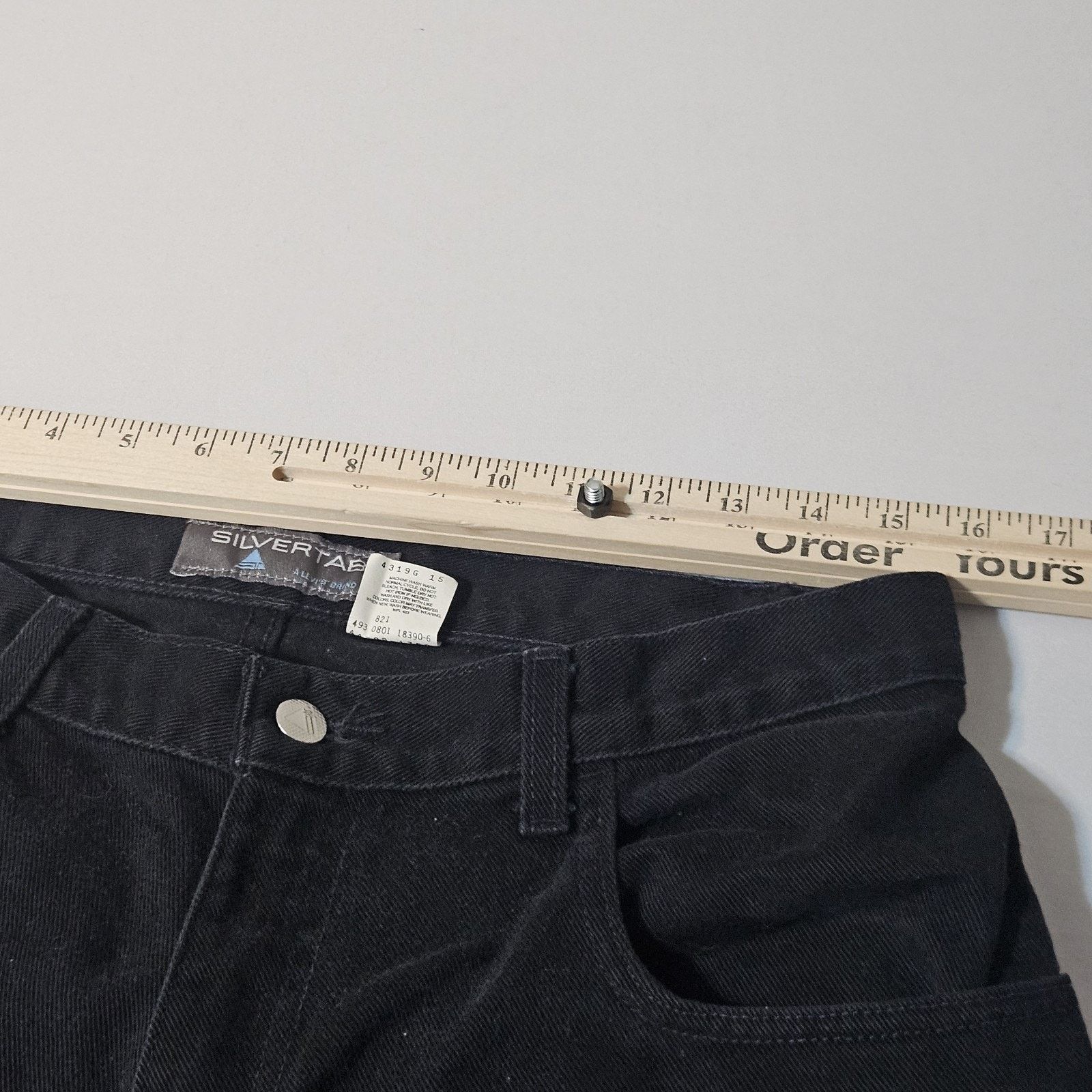 Levi's Levis SilverTab Baggy Fit Jeans Mens 31x 33 Black Denim Y2K Size US 31 - 5 Thumbnail