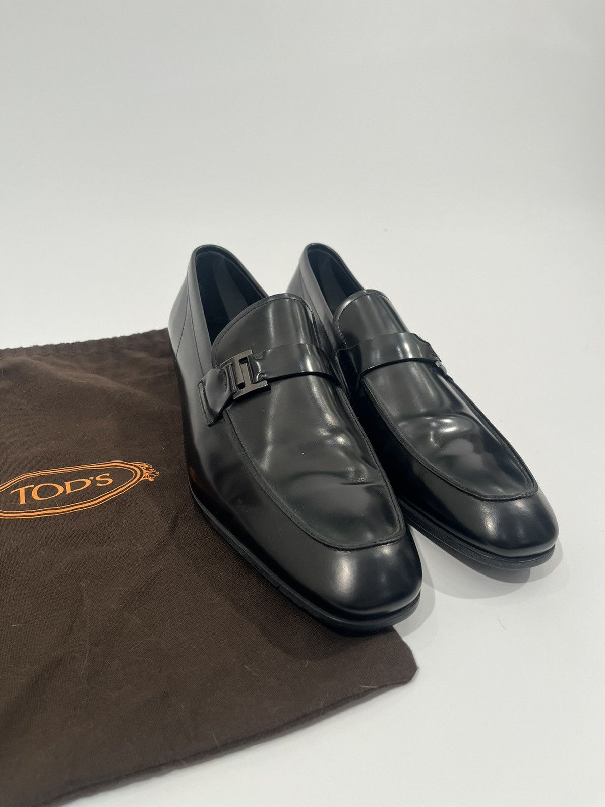 Tod's Tod’s Double ‘T’ Timeless Leather Loafer - UK 11.5 Size US 11.5 / EU 44-45 - 1 Thumbnail