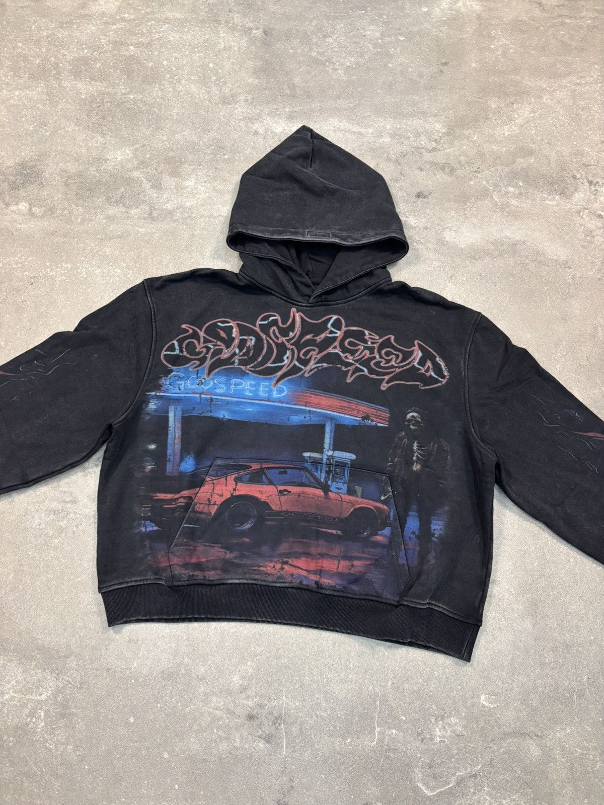 Godspeed Godspeed Pitstop Hoodie, Washed Black Size US XL / EU 56 / 4 - 13 Thumbnail
