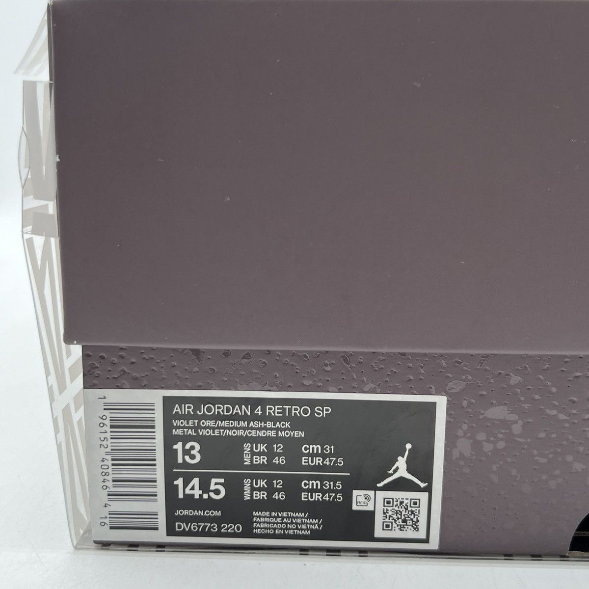 Jordan Brand A Ma Maniére air Jordan 4 Violet Ore Size US 13 / EU 46 - 6 Thumbnail