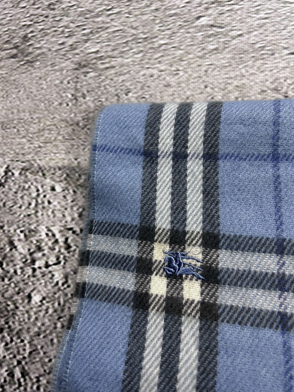 Vintage baby blue scarf nova check burberry style Size ONE SIZE - 2 Thumbnail