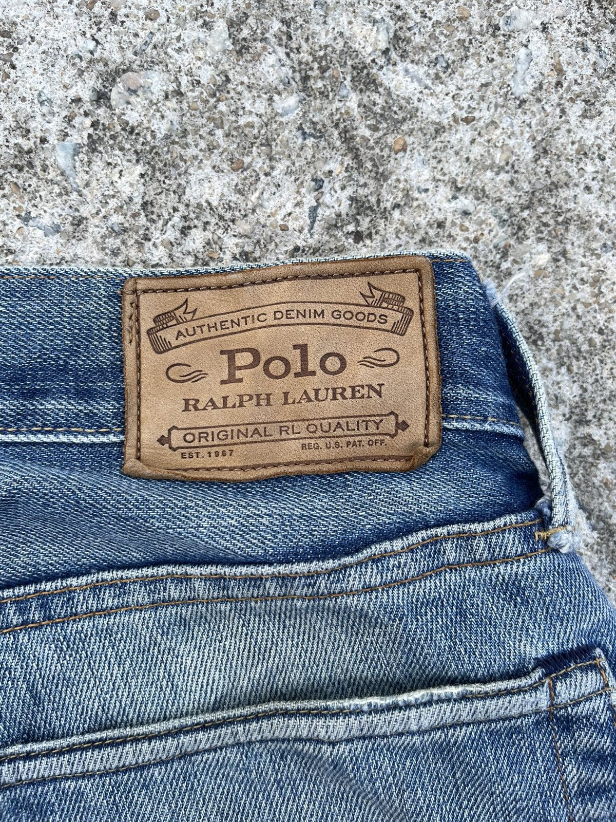 Polo Ralph Lauren 🔥 Polo Ralph Lauren Distressed Denim Vintage W35🔥 Size US 35 - 22 Thumbnail