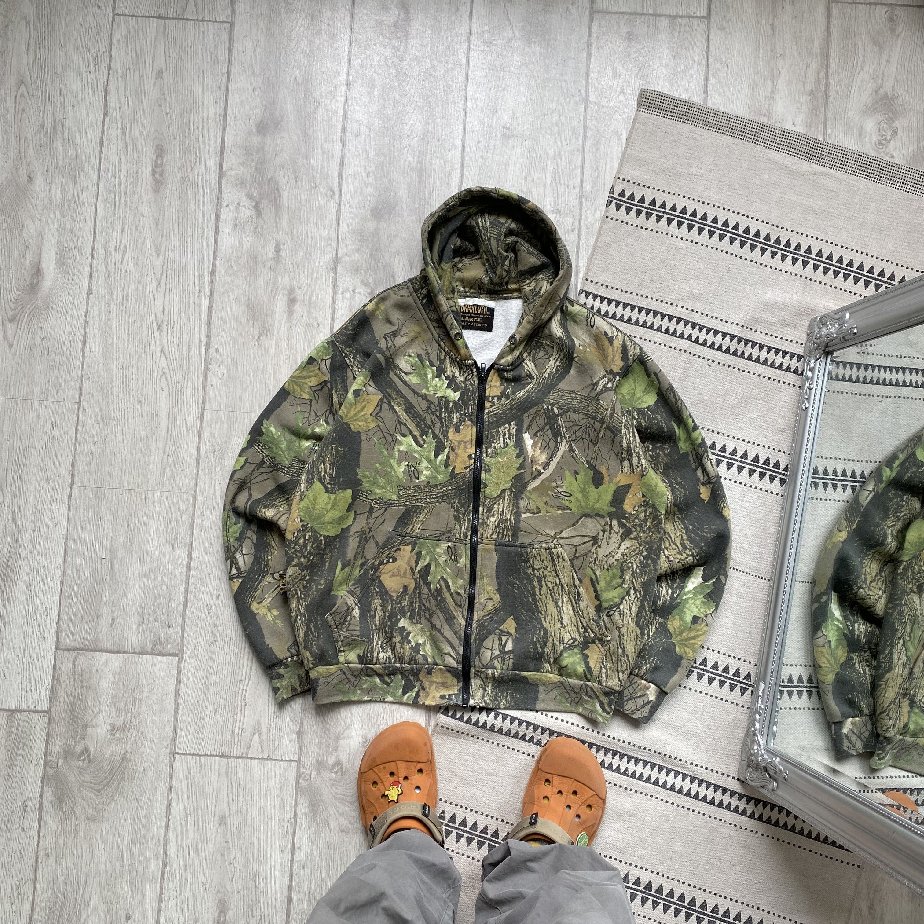 Realtree 🌳 Vintage RealTree Boxy Hoodie zip up Carhartt style Size US L / EU 52-54 / 3 - 1 Thumbnail