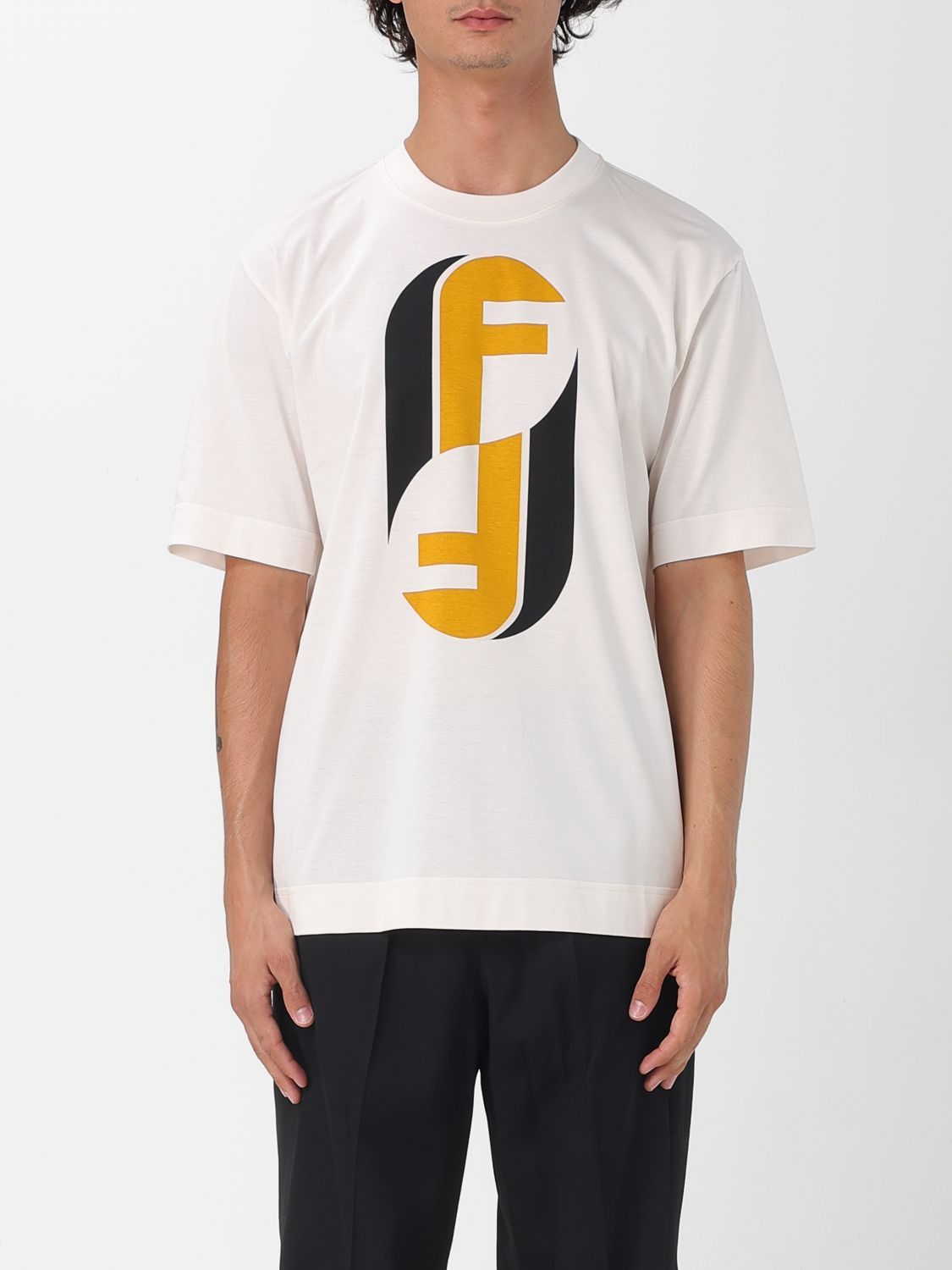 Fendi Fendi T-Shirt Men White Size US XL / EU 56 / 4 - 1 Thumbnail