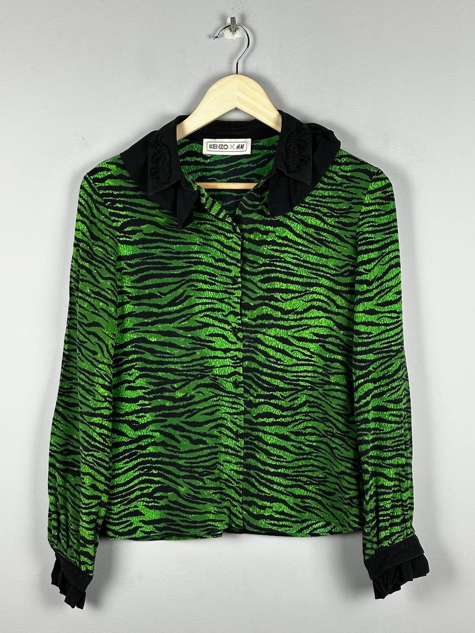 H&M × Kenzo Kenzo x HM Tiger Print Green Blouse Size XS / US 0-2 / IT 36-38 - 1 Thumbnail