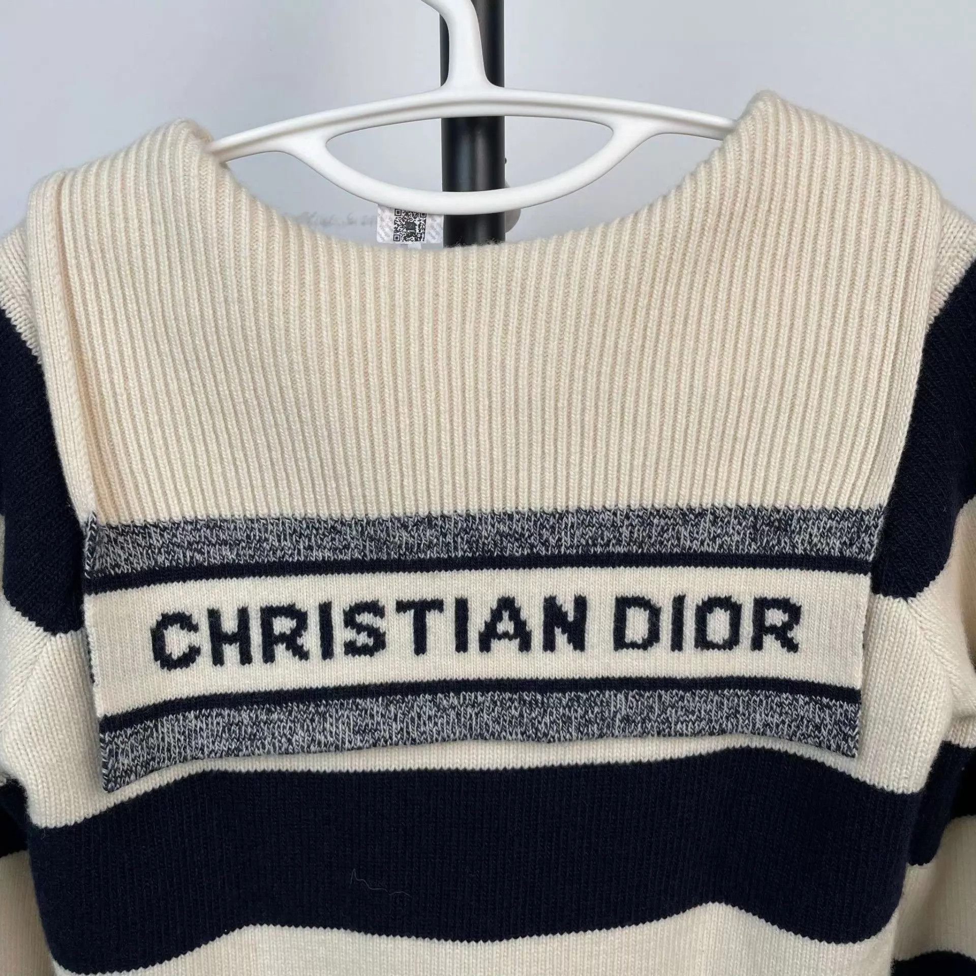 Dior Dior 34 navy collar black white stripe knit 98 new Size XS / US 0-2 / IT 36-38 - 6 Thumbnail